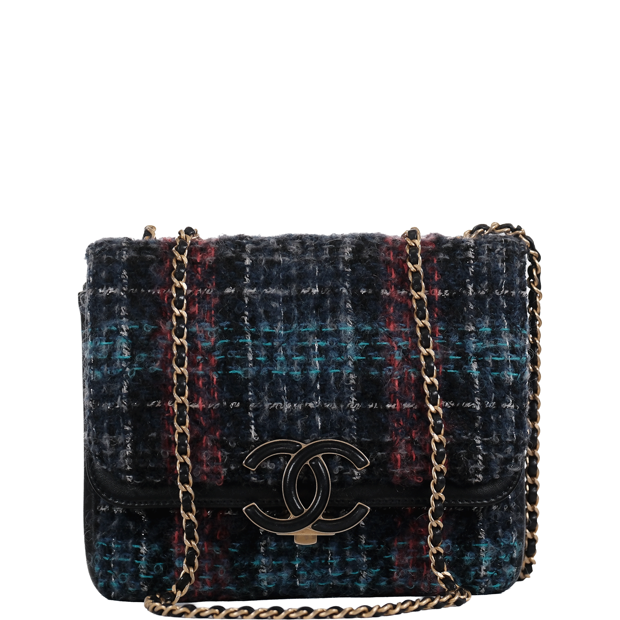 Chanel CC Tweed Flap Bag