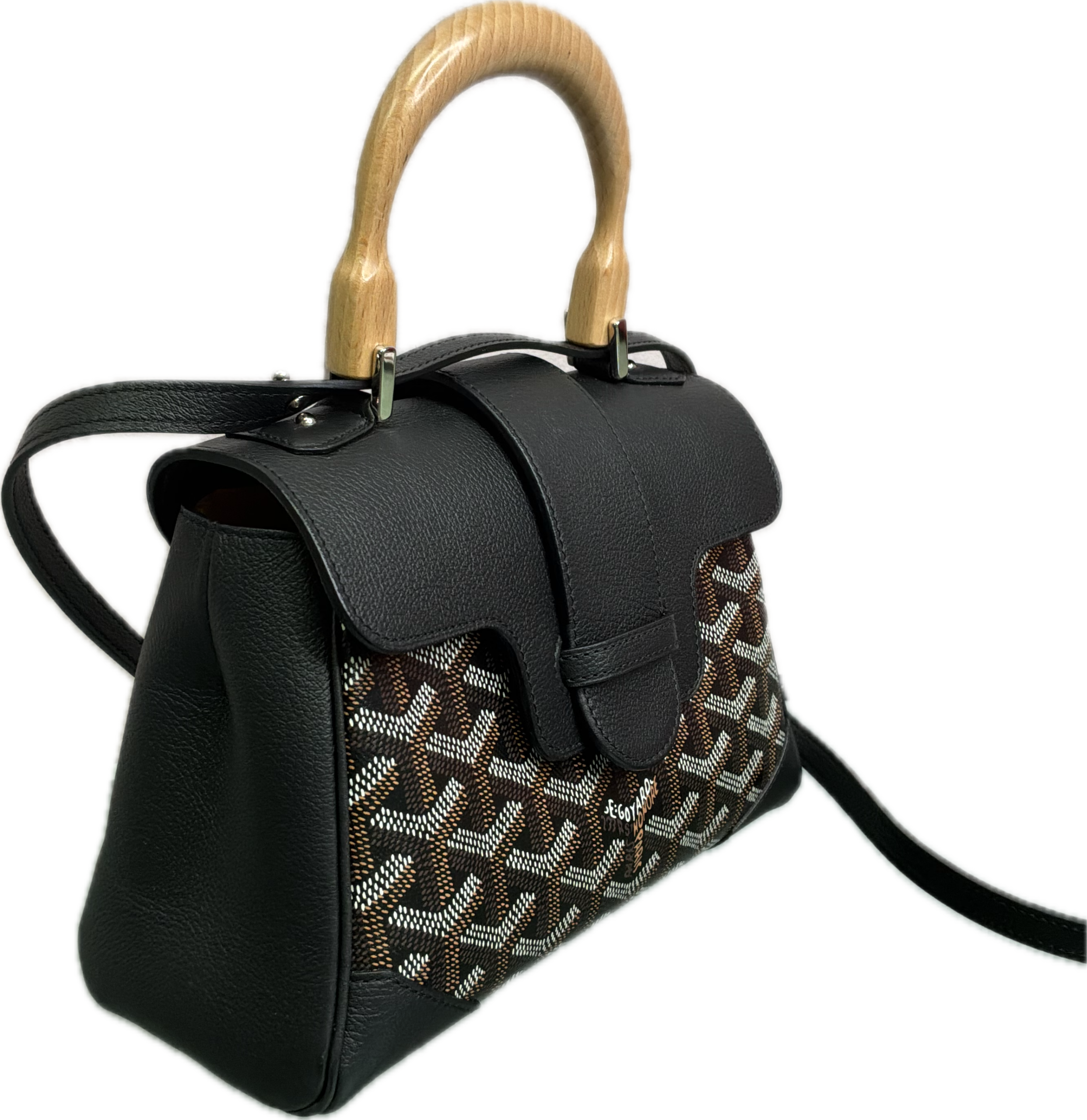 Goyard Small Saïgon Top Handle Bag Black - Image 4