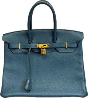 Hermès Birkin 35 Blue Glacier Togo Leather Gold Hardware