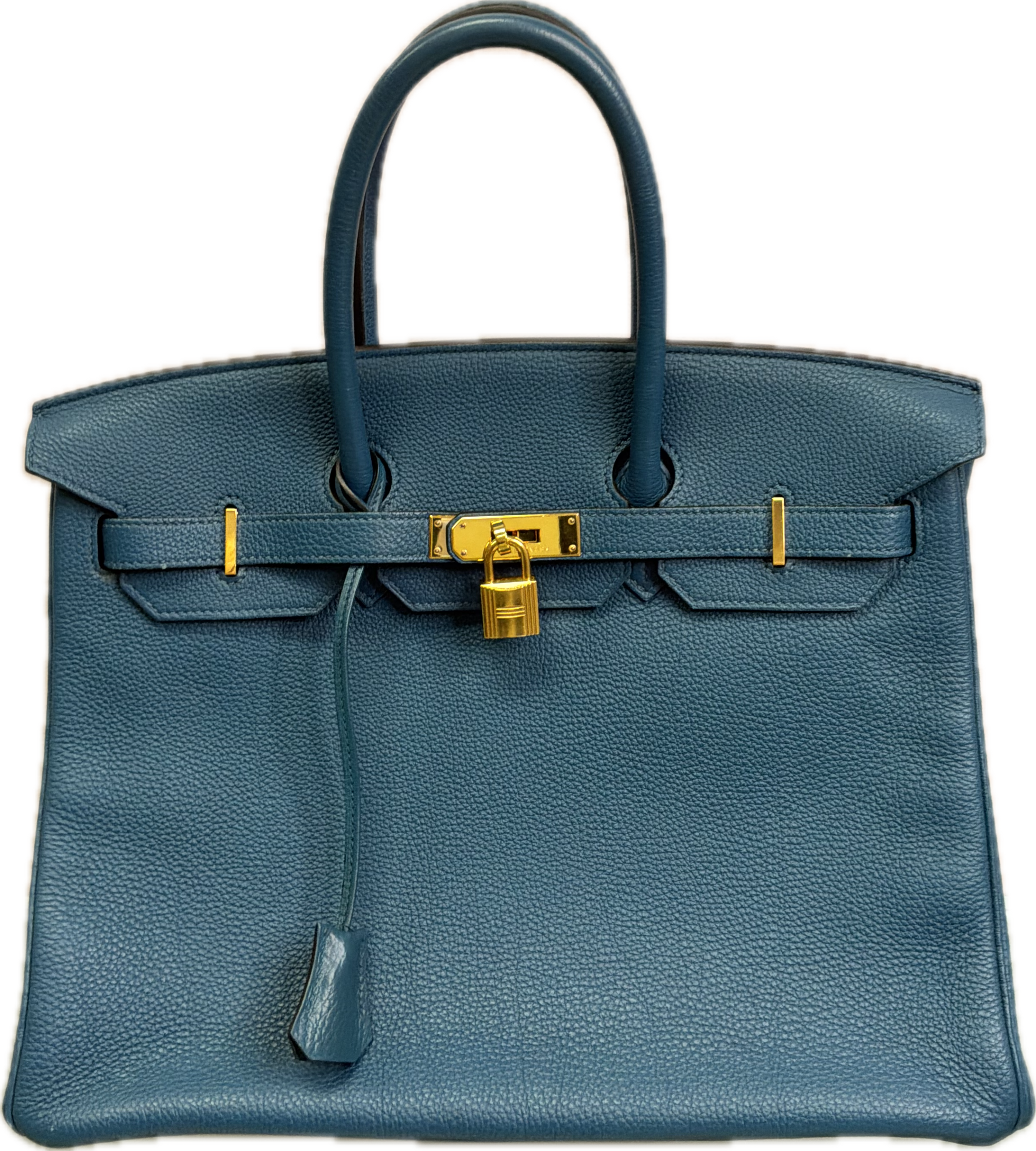 Hermès Birkin 35 Blue Glacier Togo Leather Gold Hardware