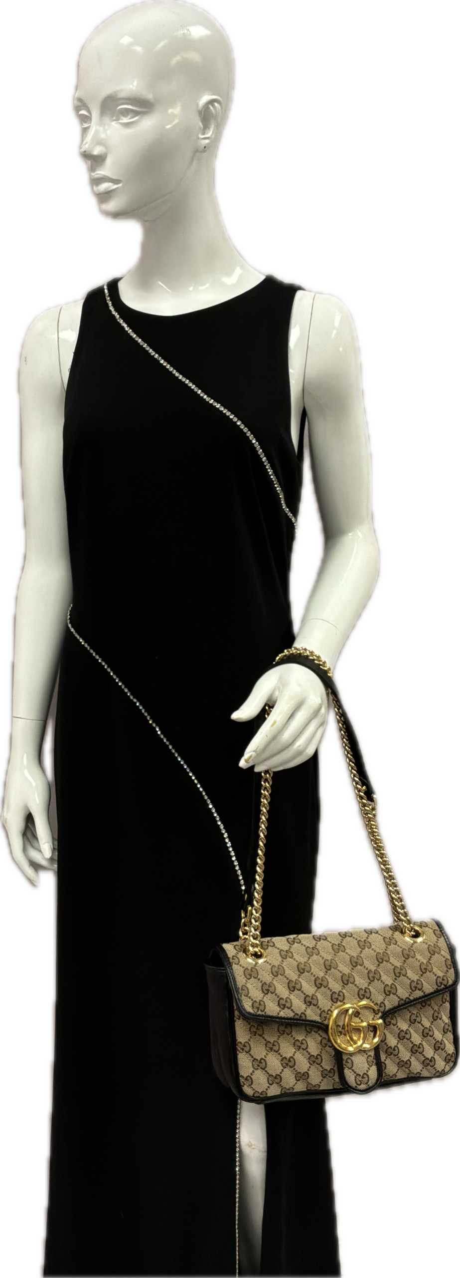 Gucci GG Matelassé Marmont Chain Crossbody Bag - Image 6