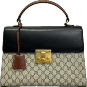 Gucci GG Supreme Monogram Padlock Top Handle Handbag / Briefcase
