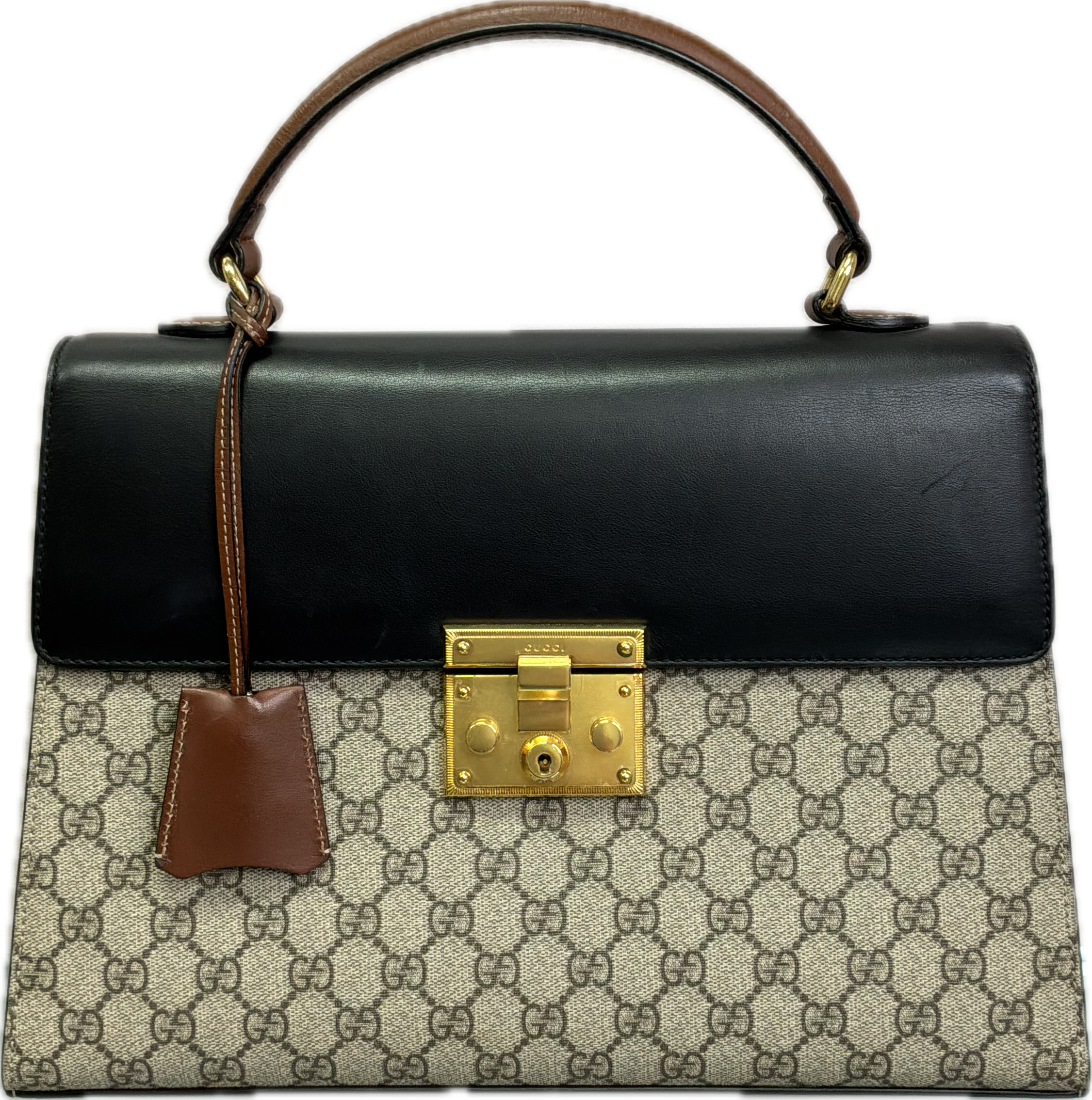 Gucci GG Supreme Monogram Padlock Top Handle Handbag / Briefcase