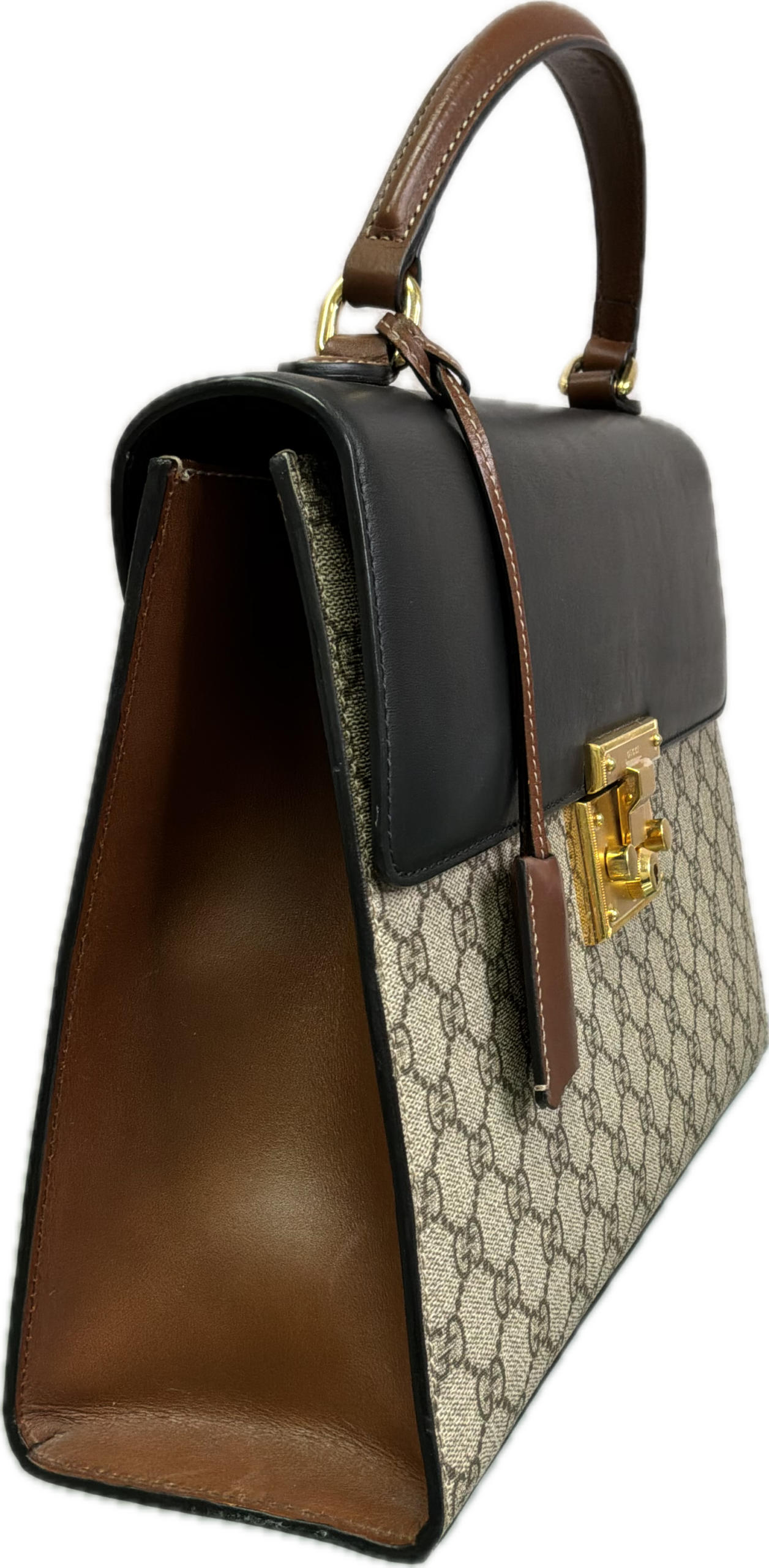 Gucci GG Supreme Monogram Padlock Top Handle Handbag / Briefcase - Image 3