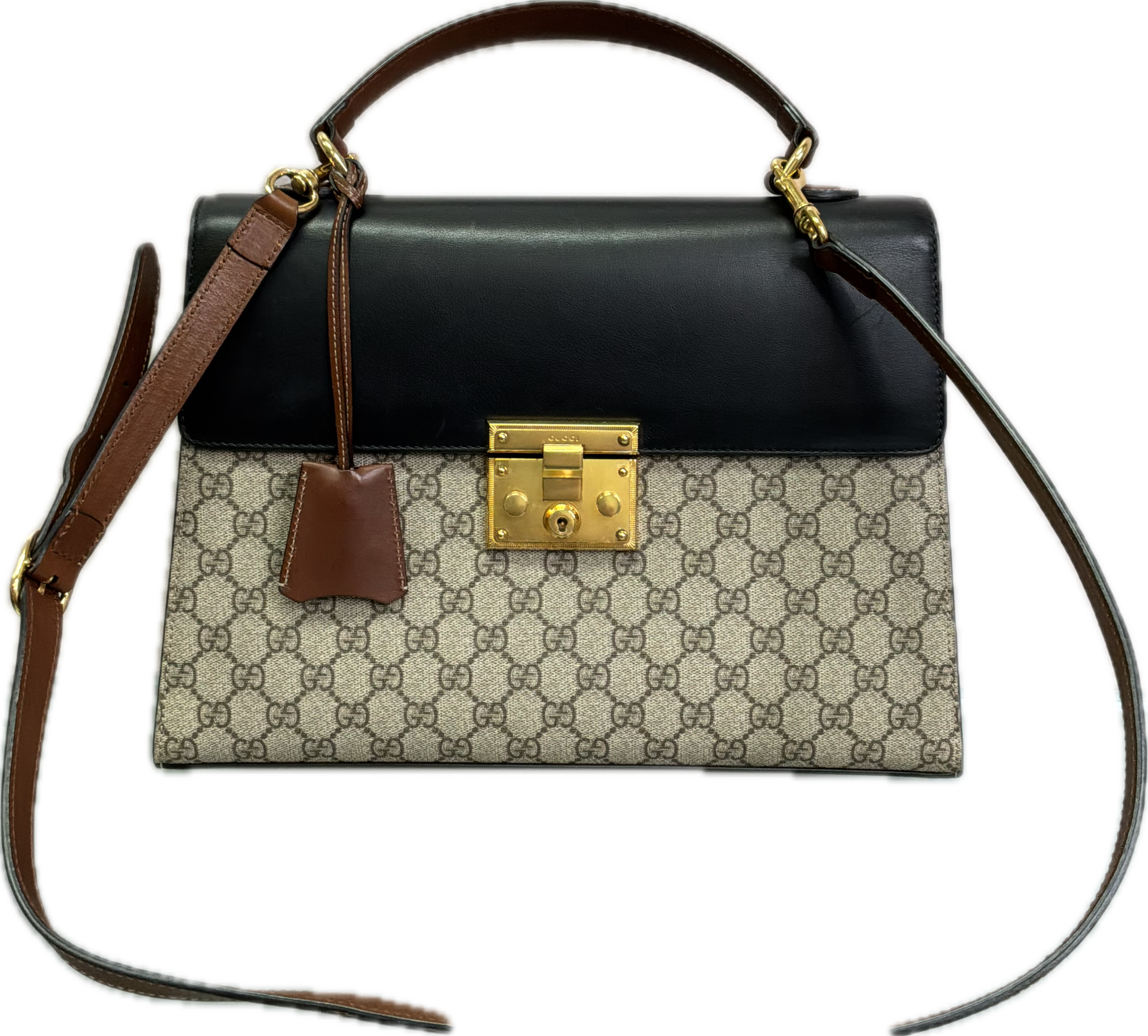 Gucci GG Supreme Monogram Padlock Top Handle Handbag / Briefcase - Image 5