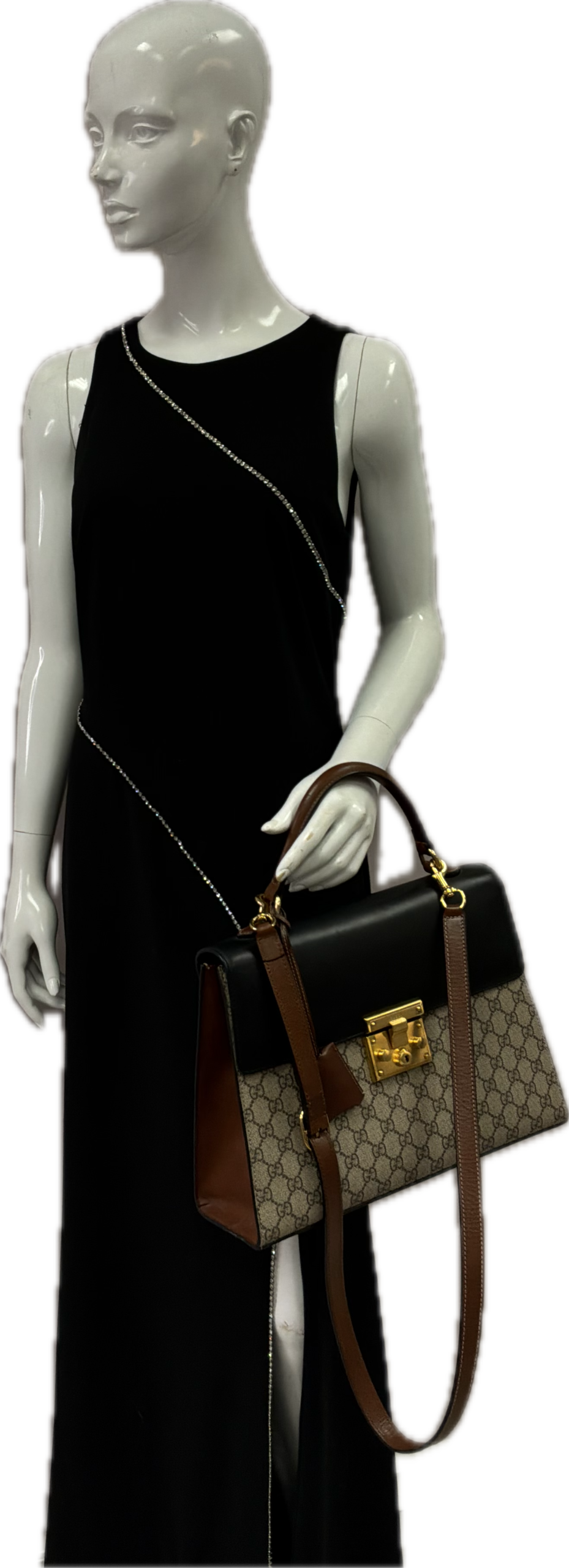 Gucci GG Supreme Monogram Padlock Top Handle Handbag / Briefcase - Image 7
