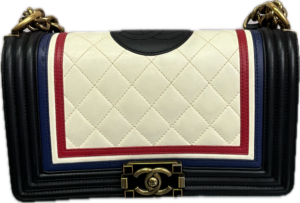 Chanel Boy Bag Black Spade Quilted Leather Crossbody