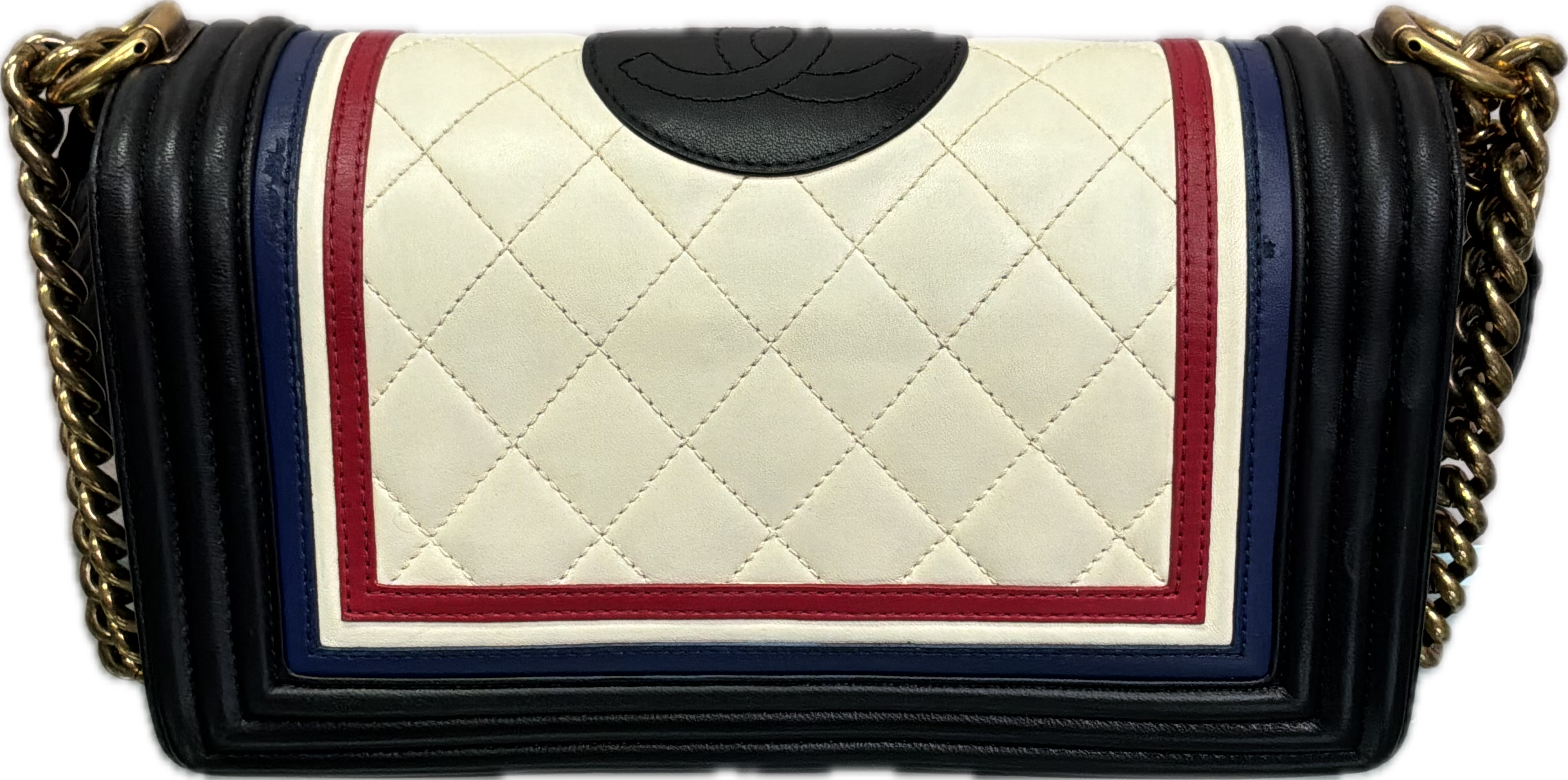Chanel Boy Bag Black Spade Quilted Leather Crossbody - Image 3