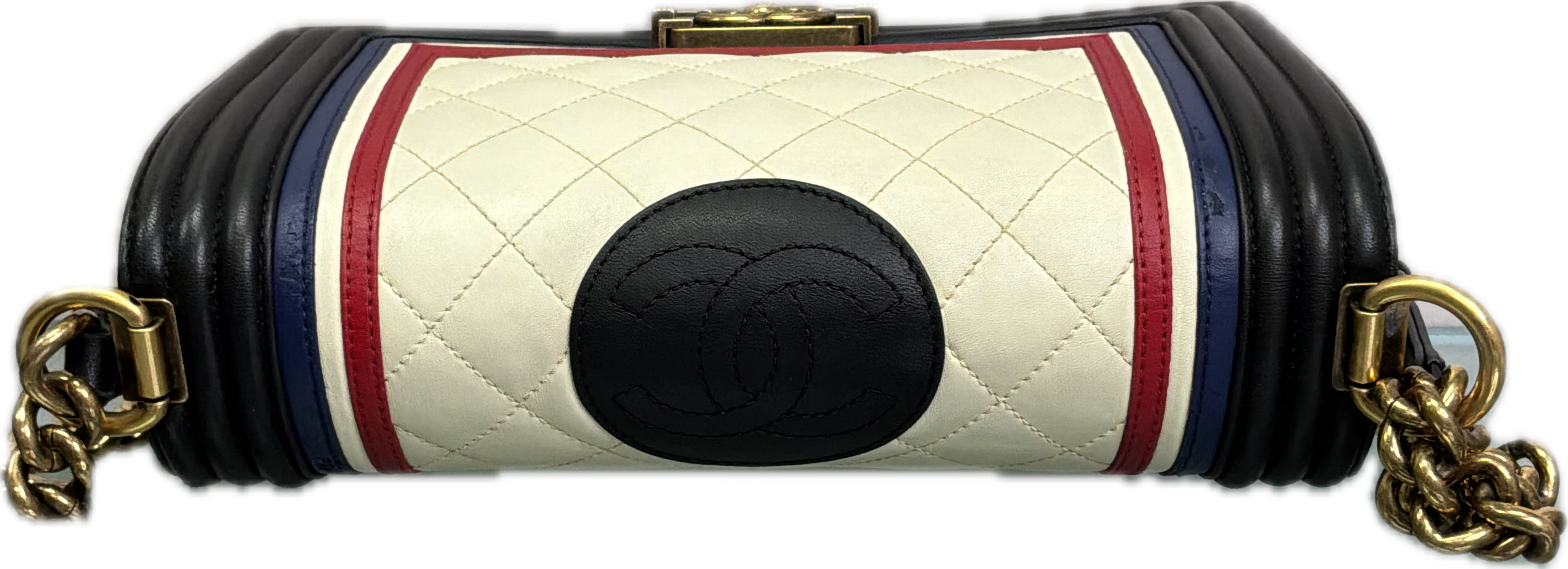 Chanel Boy Bag Black Spade Quilted Leather Crossbody - Image 4