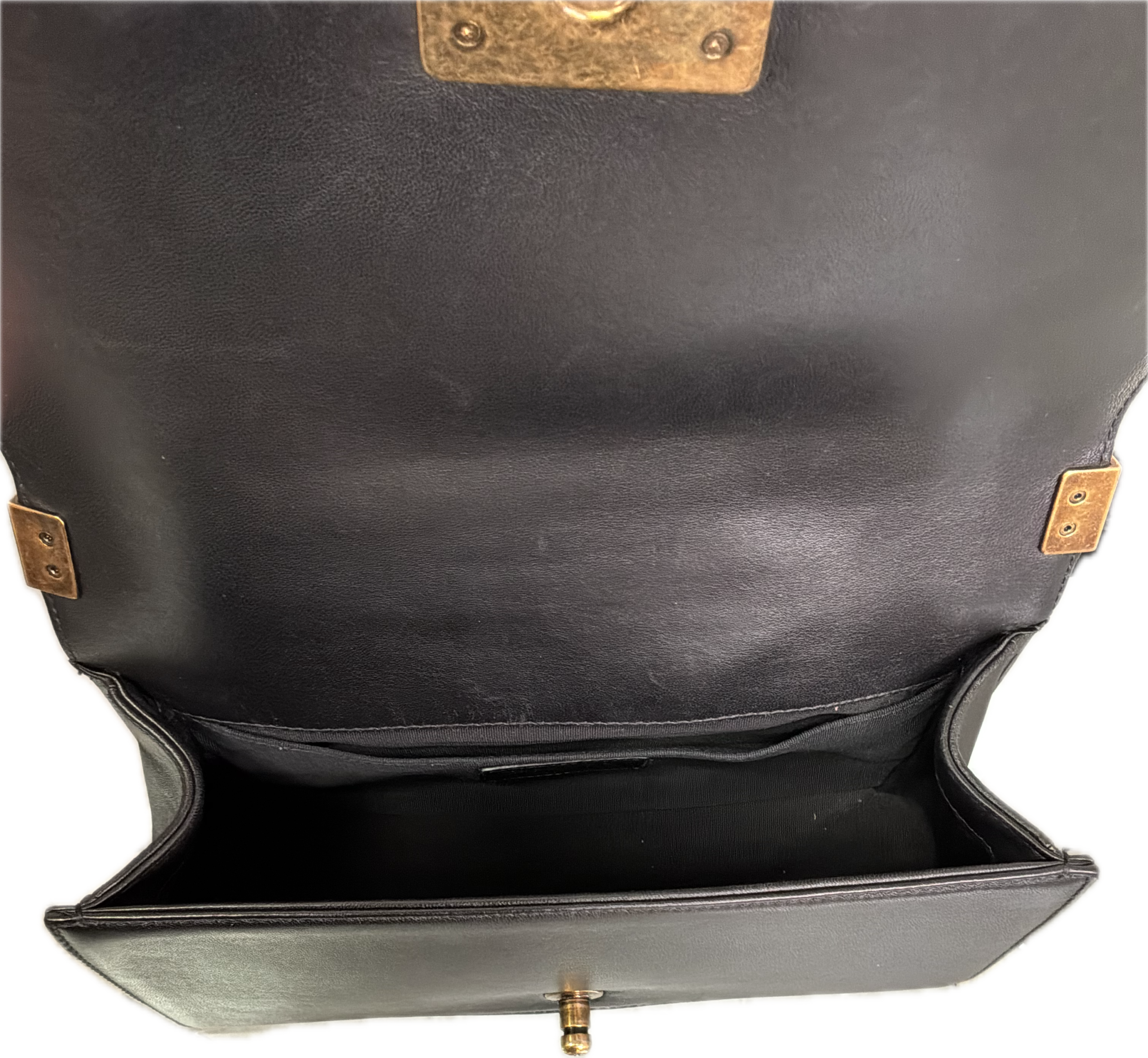Chanel Boy Bag Black Spade Quilted Leather Crossbody - Image 9