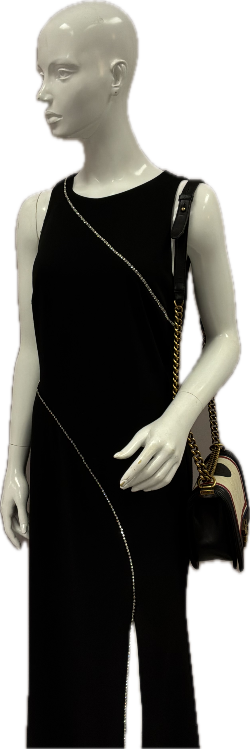 Chanel Boy Bag Black Spade Quilted Leather Crossbody - Image 11