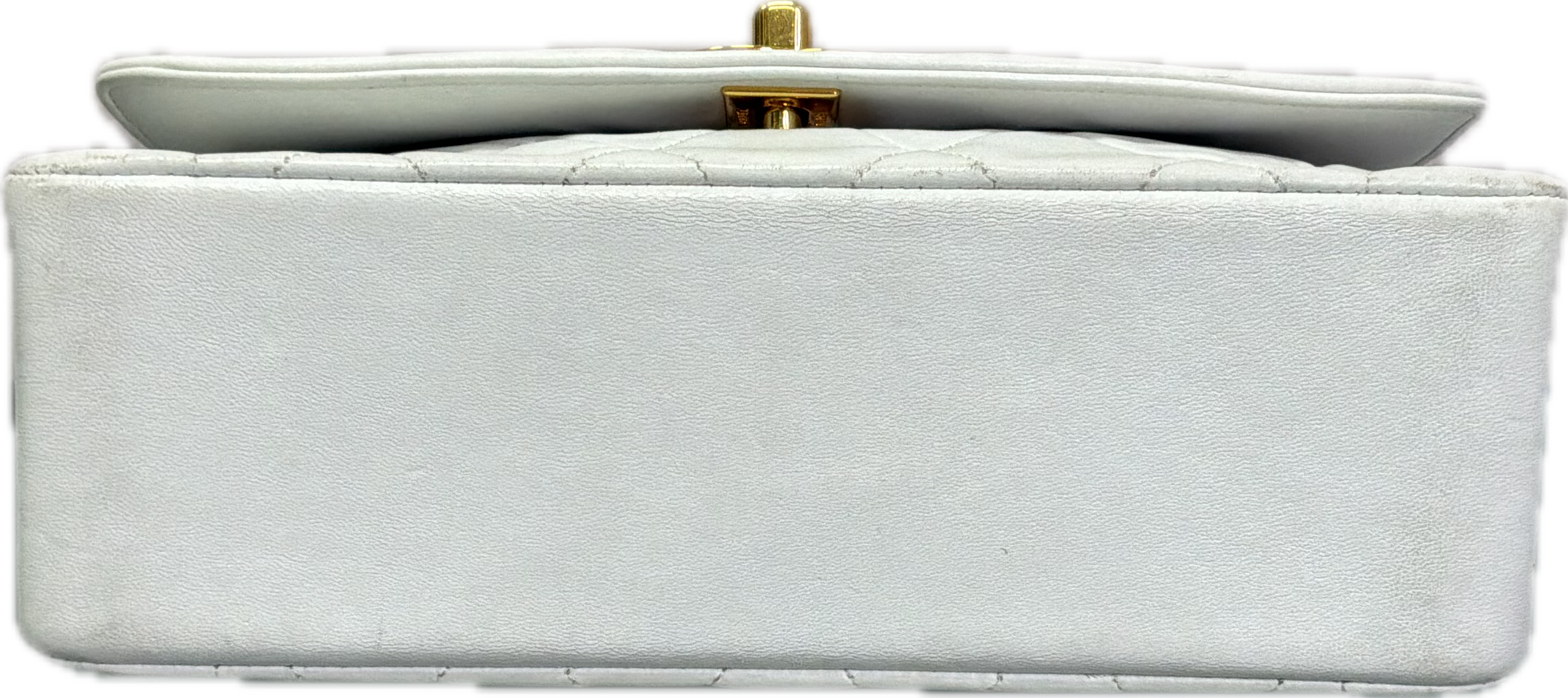 Chanel Vintage Diana Style White Quilted Calfskin Flap Shoulder Bag - Image 3