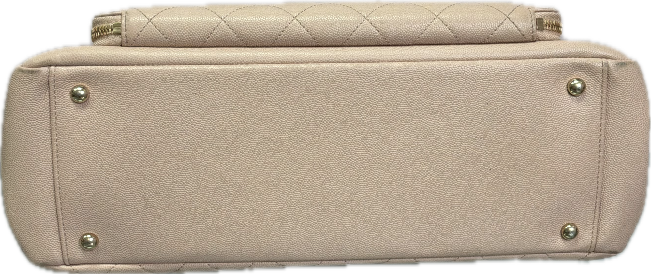 Chanel Large Affinity Beige Caviar Leather Tote Bag - Image 4