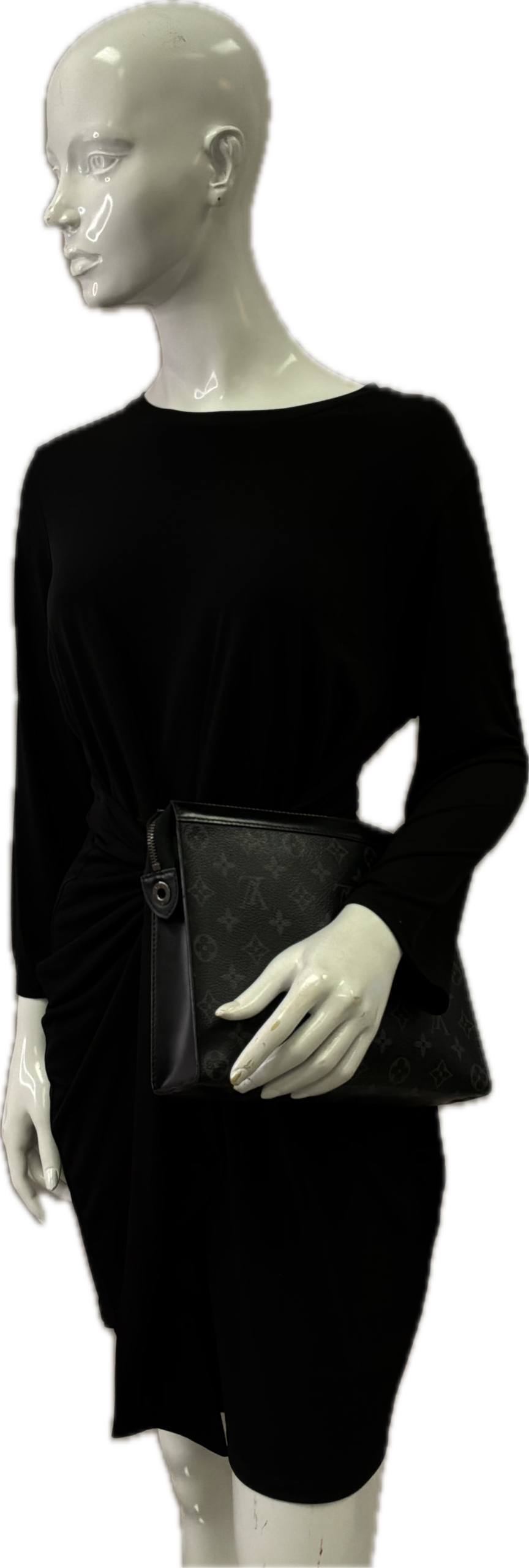 Louis Vuitton Pochette Voyage MM Monogram Eclipse Clutch - Image 6