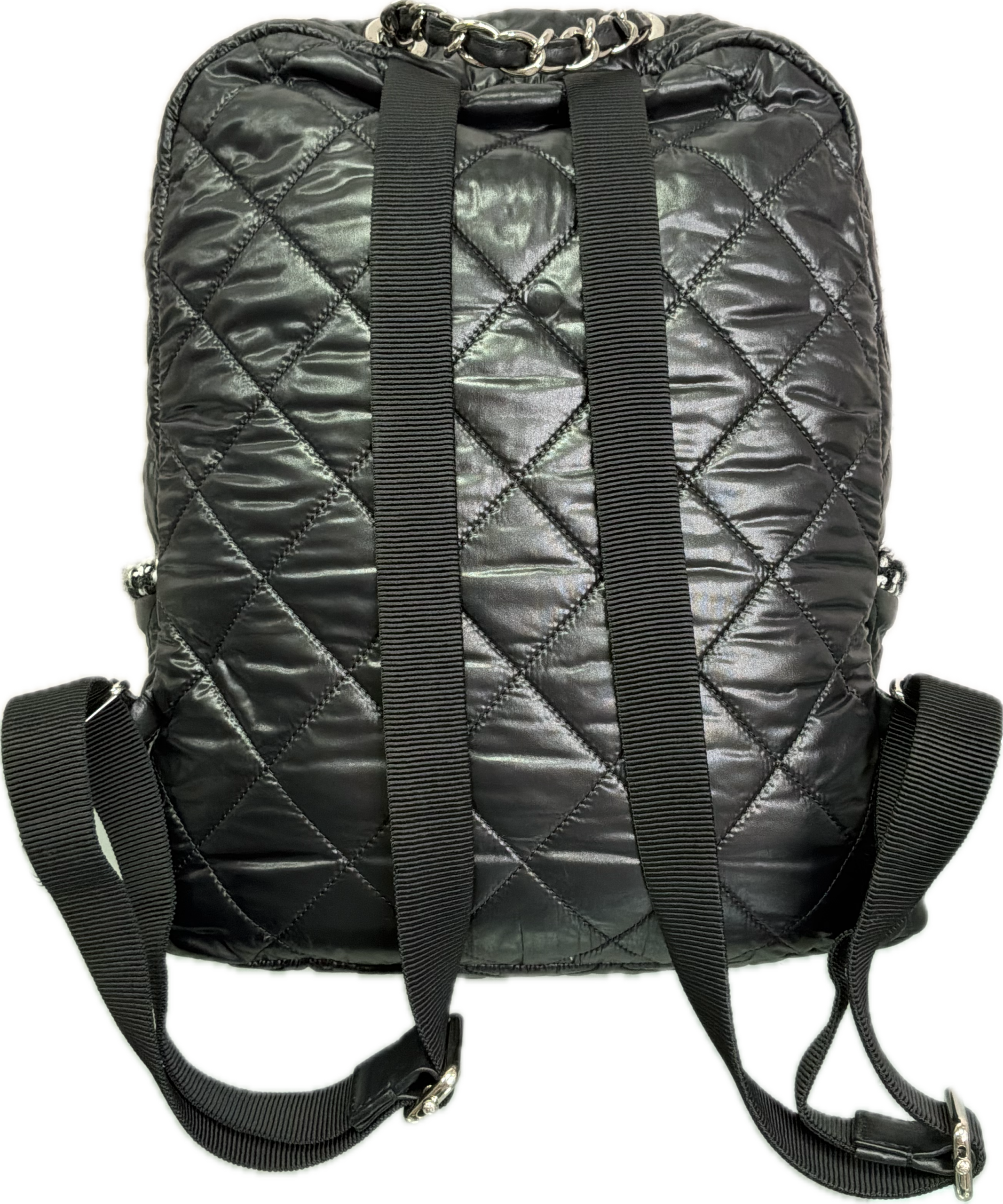 Chanel Tweed & Leather Black Backpack - Image 2