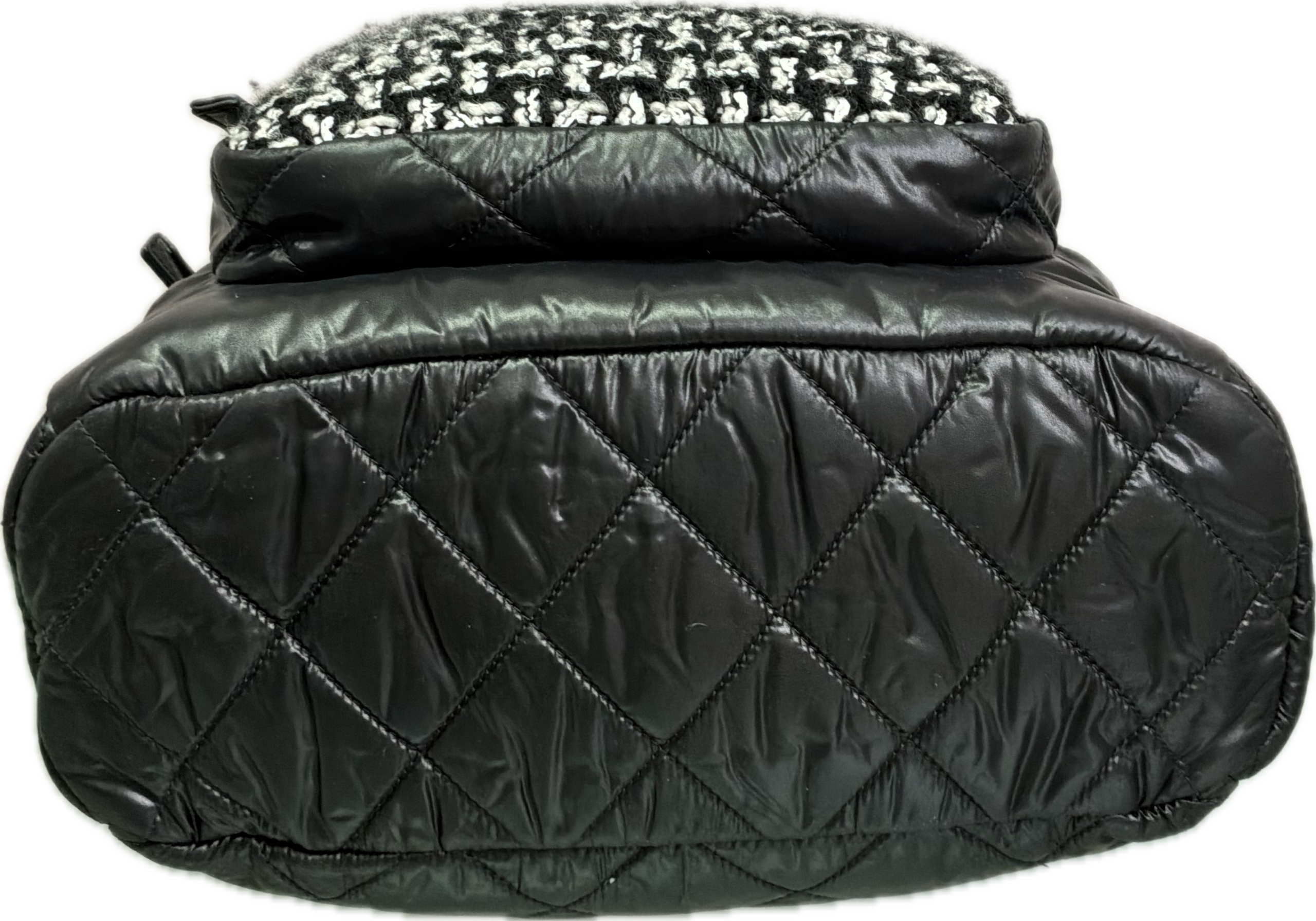 Chanel Tweed & Leather Black Backpack - Image 3