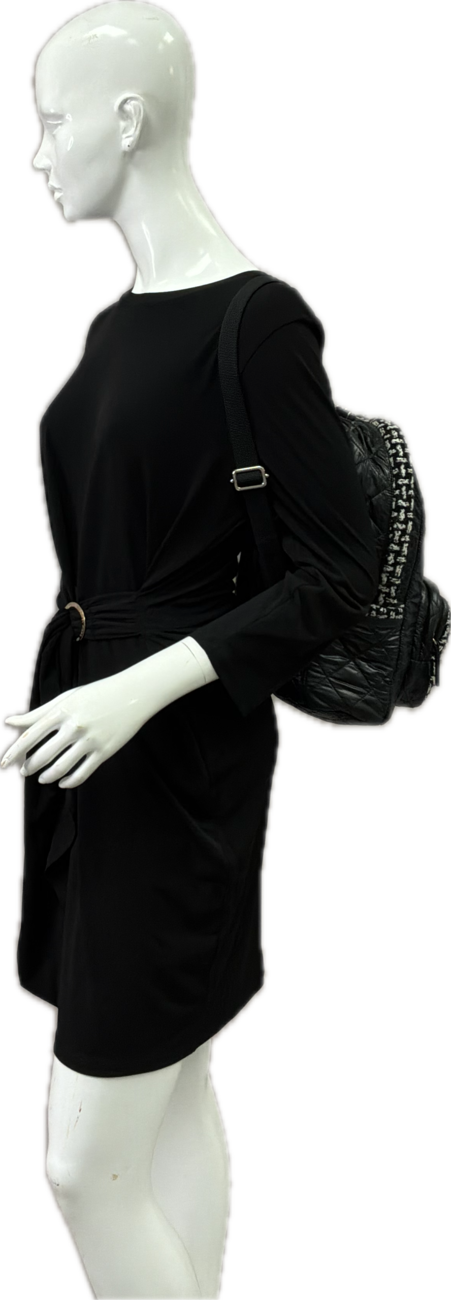 Chanel Tweed & Leather Black Backpack - Image 7