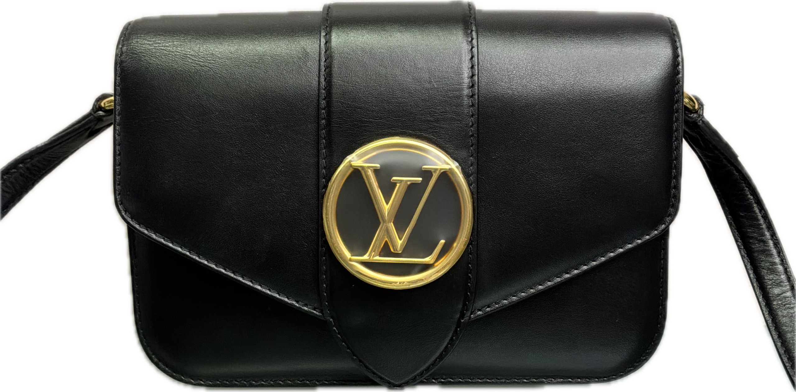 Louis Vuitton Pont 9 Black Smooth Calfskin Crossbody Bag
