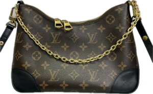 Louis Vuitton Boulogne PM Monogram Black Leather Trim Shoulder/Crossbody Bag