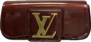 Louis Vuitton Sobe Clutch Burgundy Monogram Vernis Patent Leather
