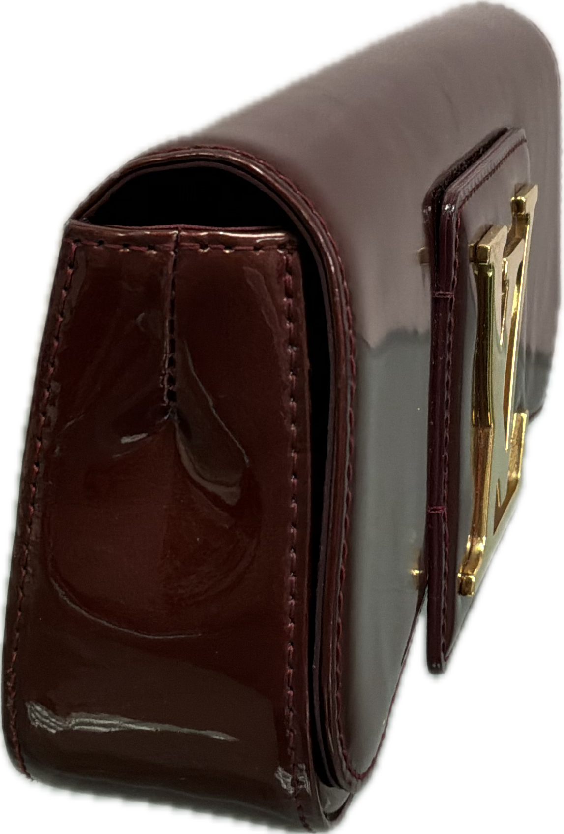 Louis Vuitton Sobe Clutch Burgundy Monogram Vernis Patent Leather - Image 4