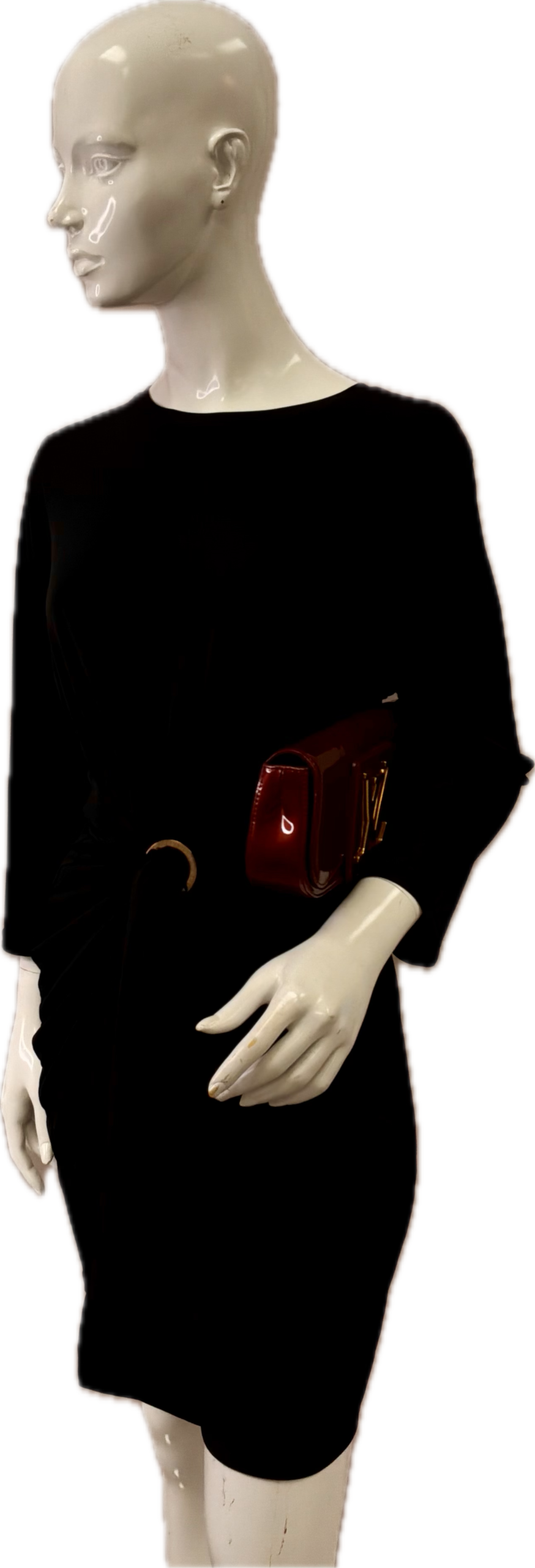 Louis Vuitton Sobe Clutch Burgundy Monogram Vernis Patent Leather - Image 6