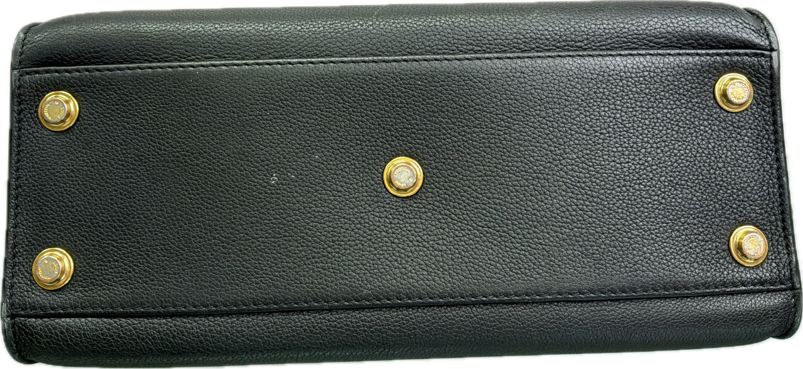 Louis Vuitton On My Side MM Black Leather Tote Bag - Image 4