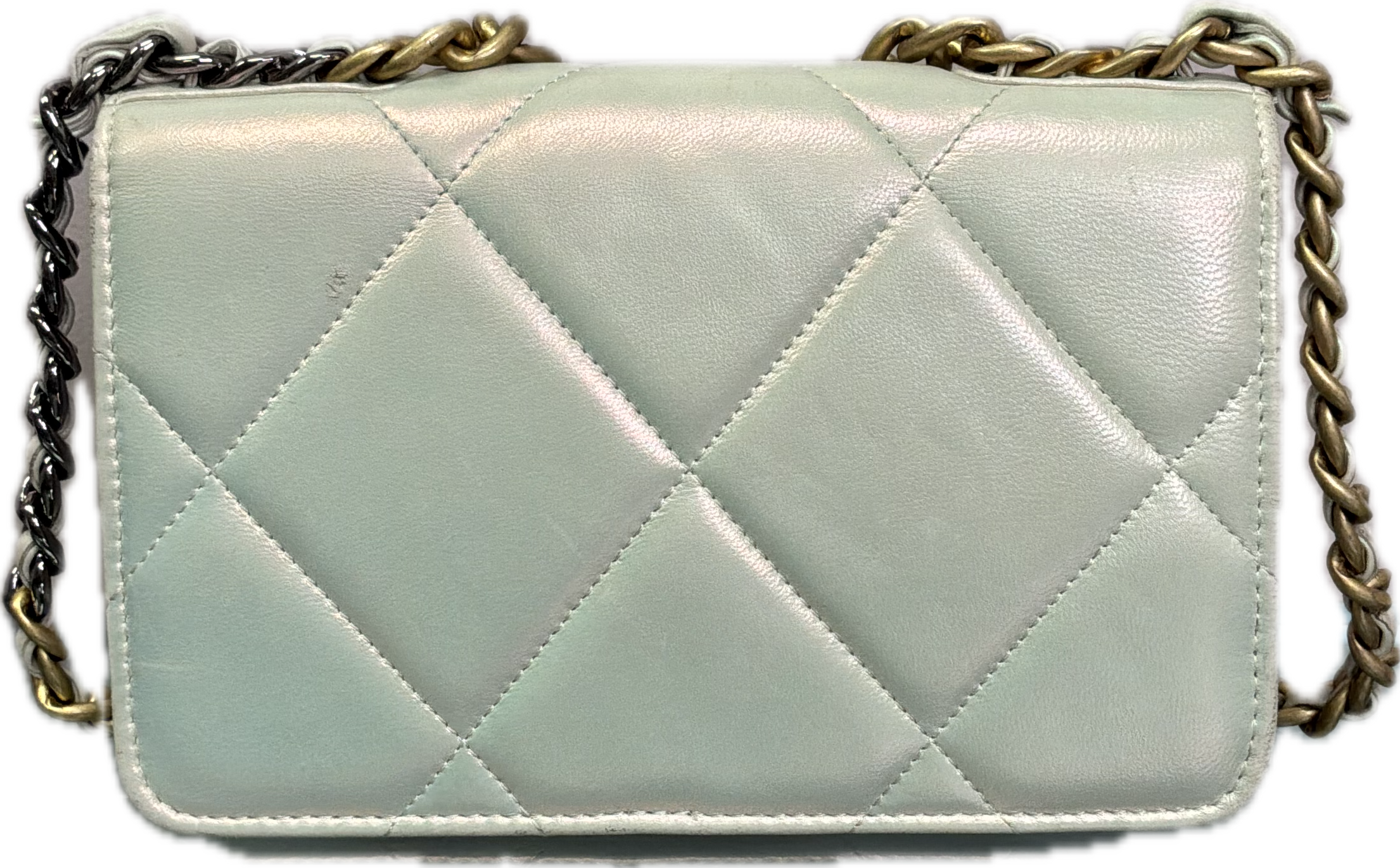 Chanel 19 Pearl Iridescent Quilted WOC Crossbody - Image 3