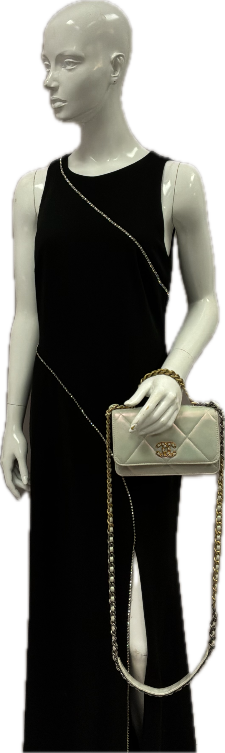 Chanel 19 Pearl Iridescent Quilted WOC Crossbody - Image 10
