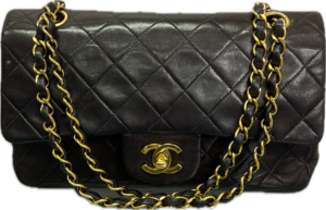 Chanel Small Classic Lambskin Flap Handbag – Black – Vintage