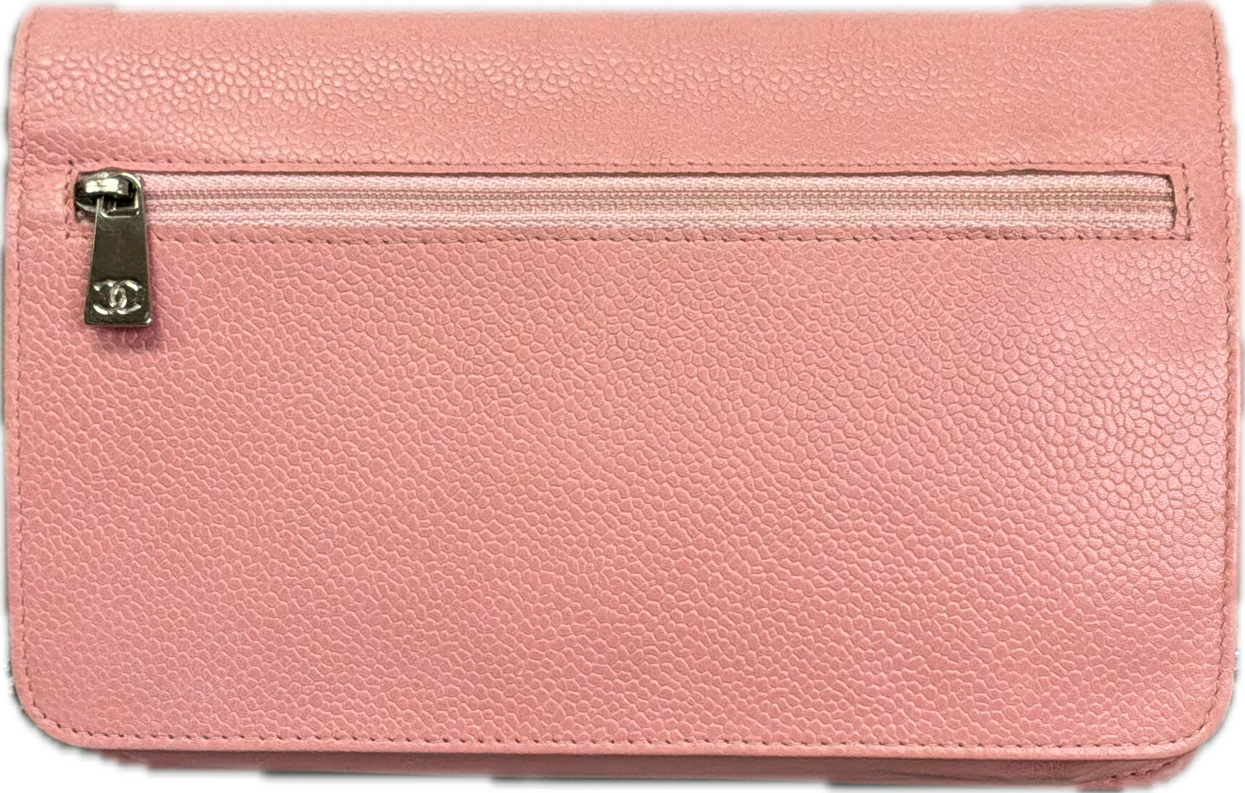 Chanel Pink Caviar Leather Wallet on Chain WOC Crossbody Bag - Image 5