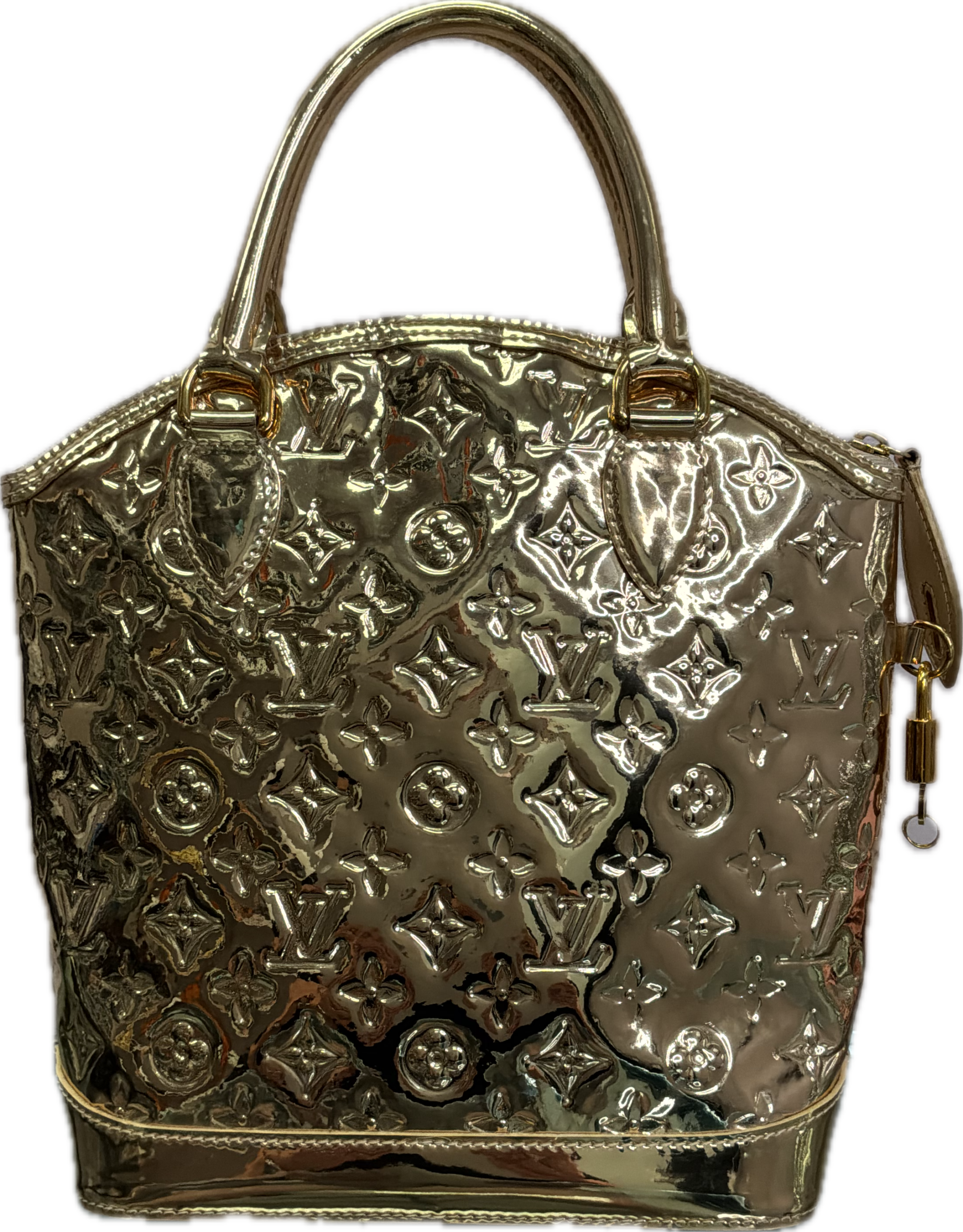 Louis Vuitton Gold Monogram Miroir Lockit Bag