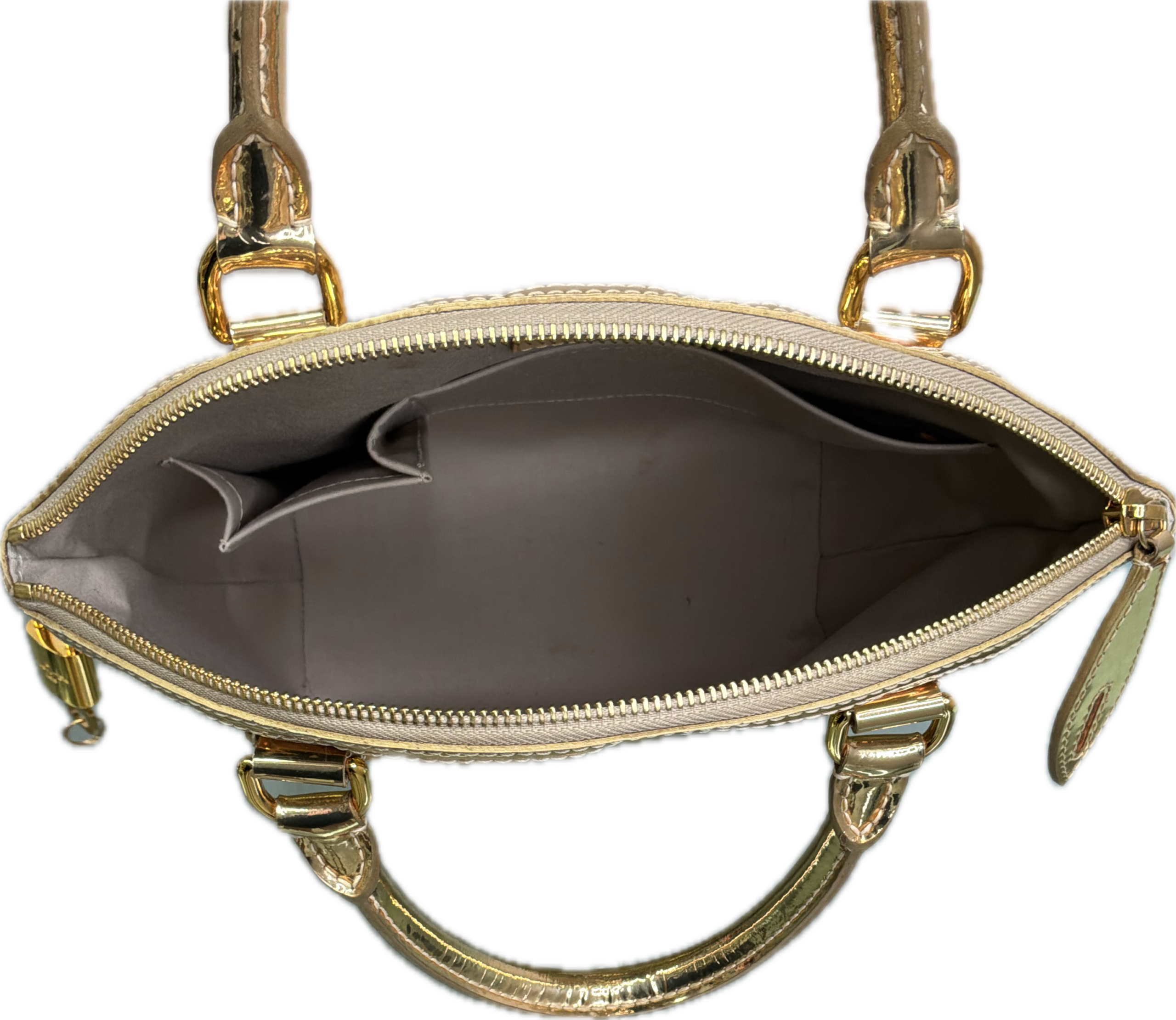 Louis Vuitton Gold Monogram Miroir Lockit Bag - Image 5