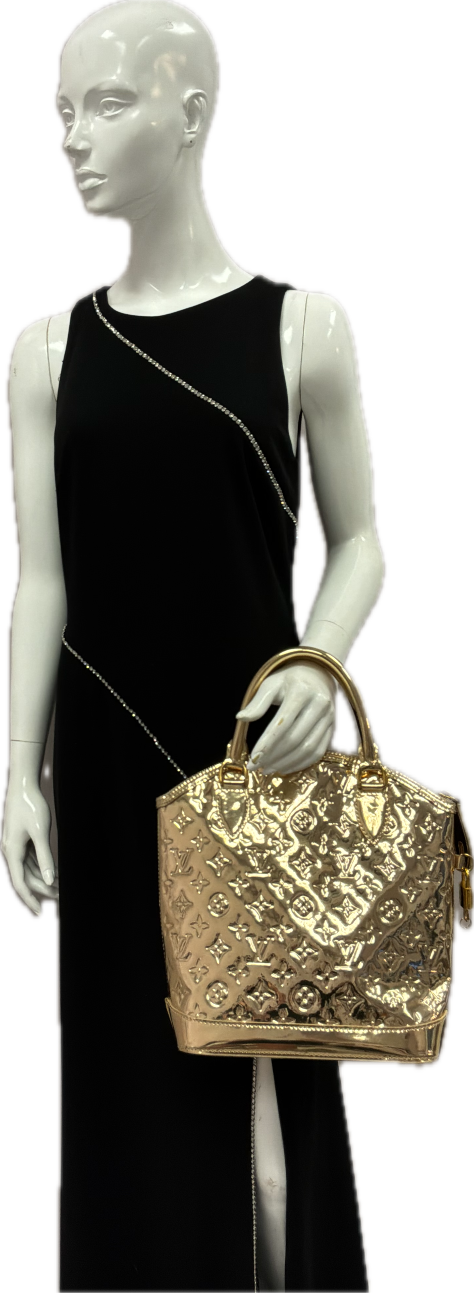 Louis Vuitton Gold Monogram Miroir Lockit Bag - Image 6