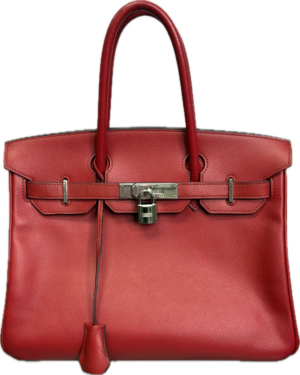 Hermès Birkin 30 Red Epsom Leather Palladium Hardware