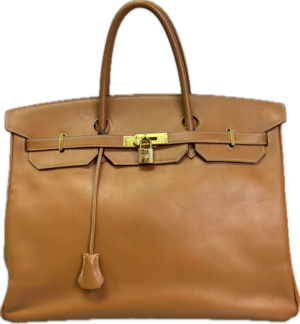 Hermès Birkin 40 Gold Courchevel Leather Handbag