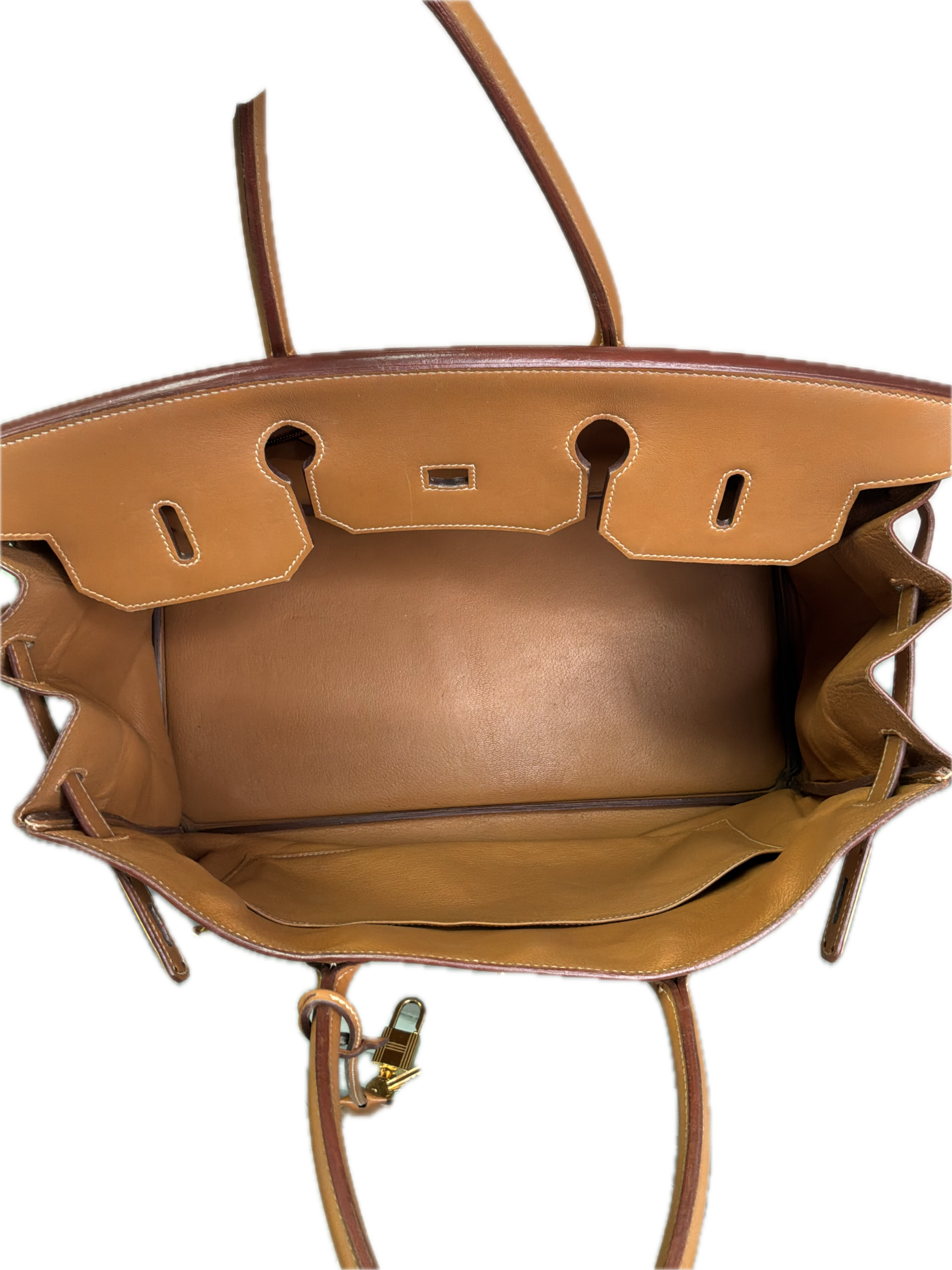 Hermès Birkin 40 Gold Courchevel Leather Handbag - Image 4