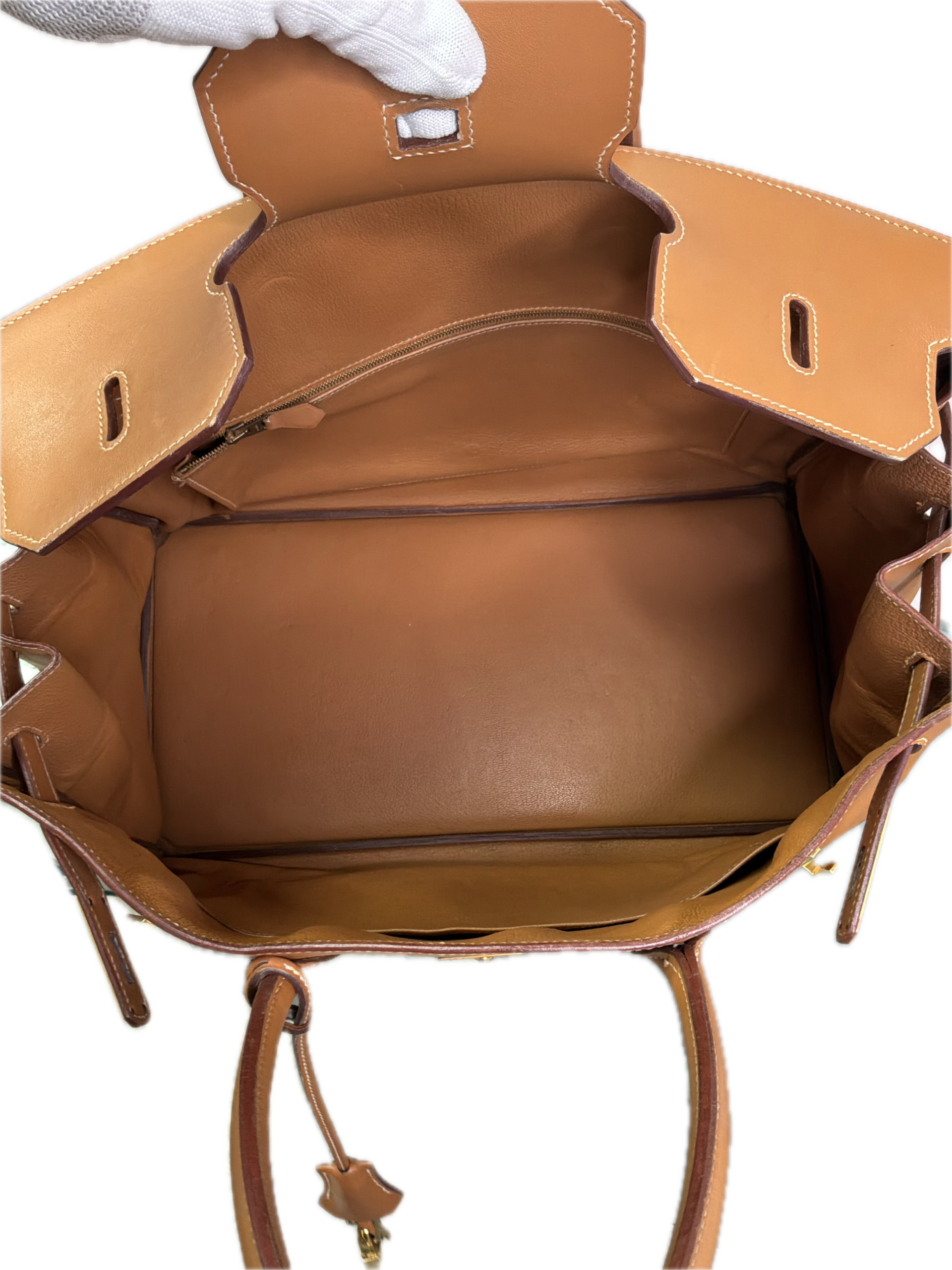 Hermès Birkin 40 Gold Courchevel Leather Handbag - Image 5