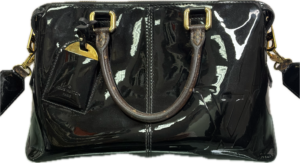 Louis Vuitton Miroir Black Vernis Patent Leather 2-Way Handbag