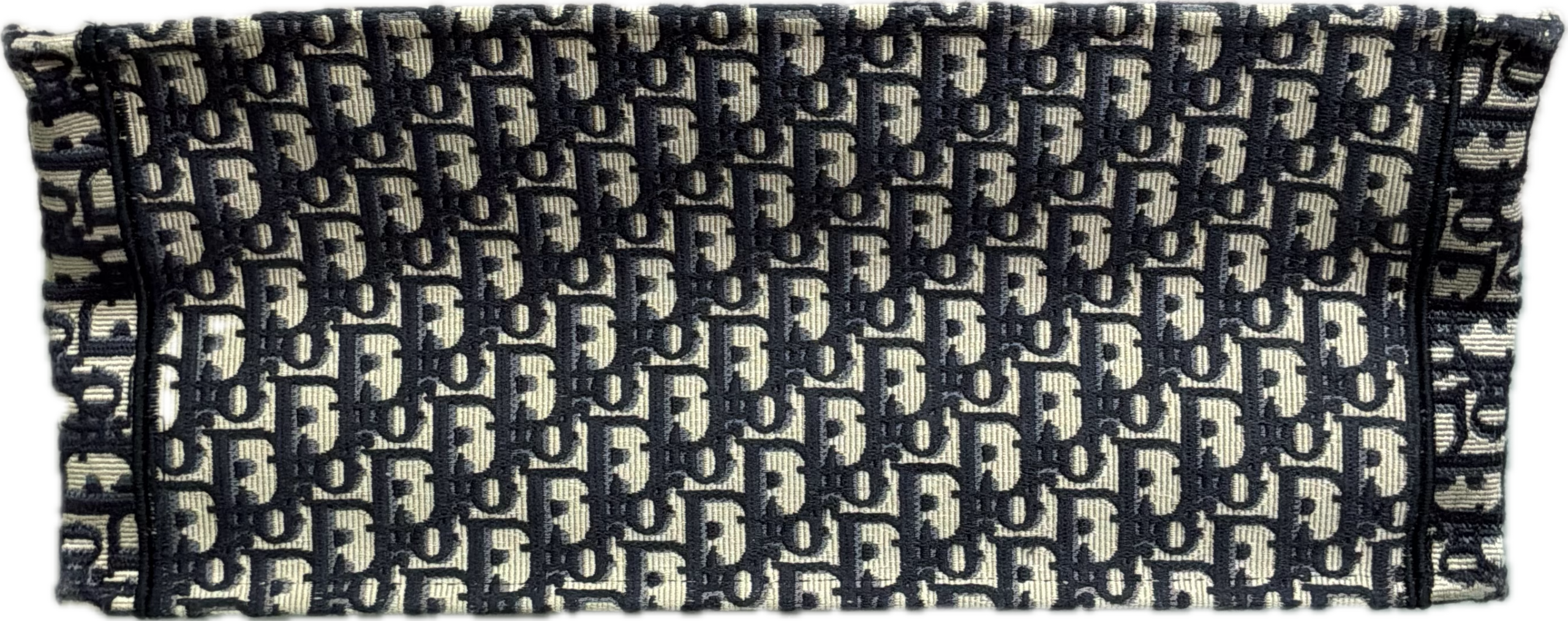 Christian Dior Large Book Tote Navy Blue Oblique Embroidered Canvas - Image 3
