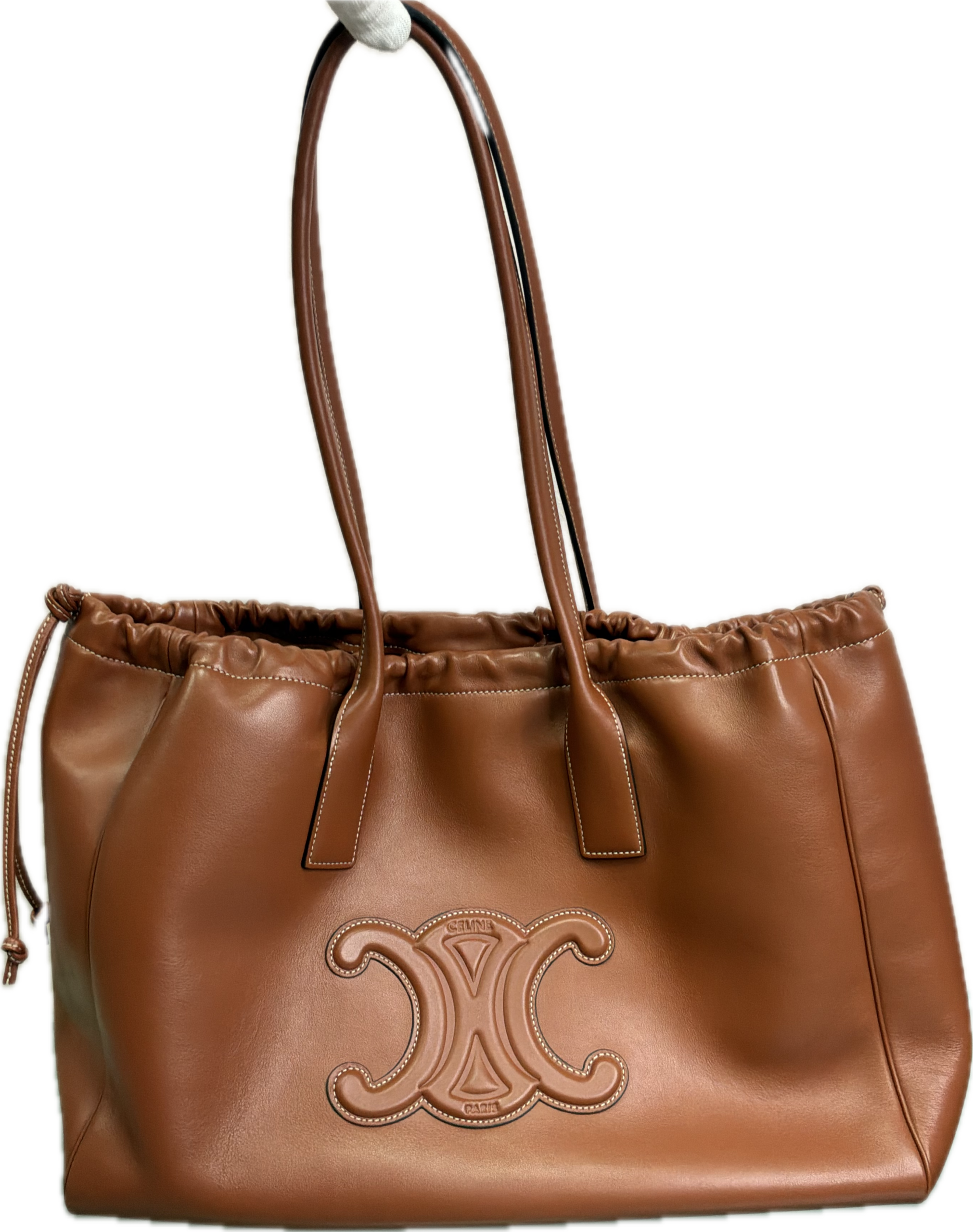 Celine Cuir Cabas Tote Brown Smooth Leather