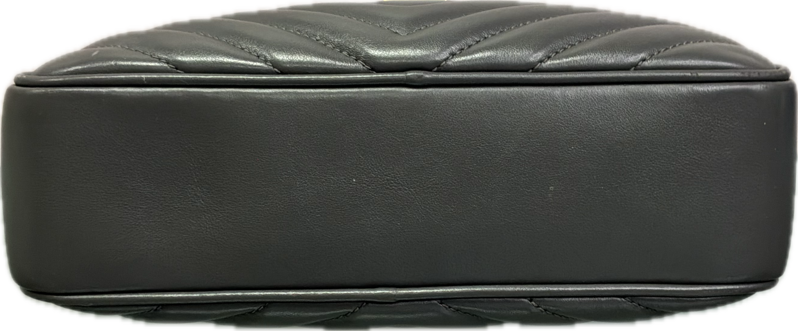 Saint Laurent Lou Camera Bag Gray Chevron Quilted Leather with Tassel - Image 3