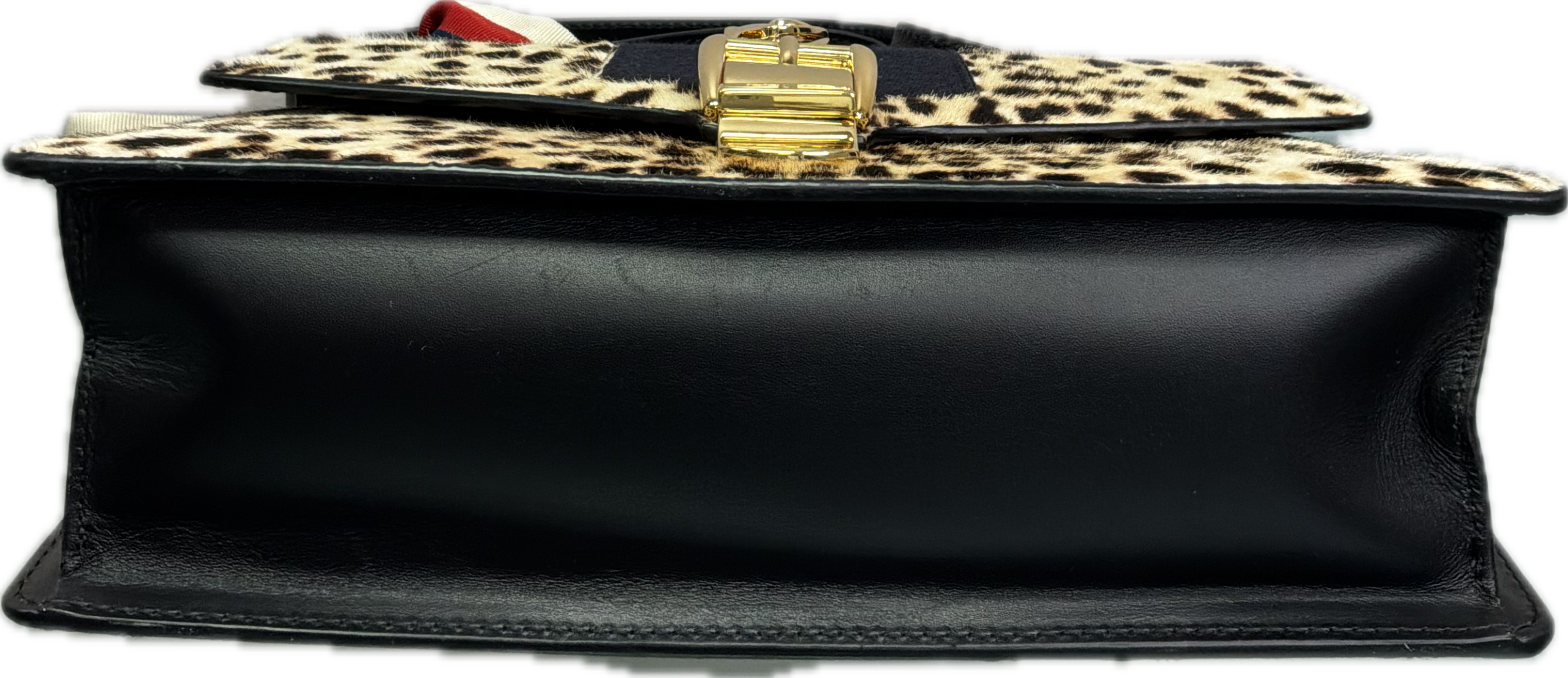 Gucci Sylvie Leopard Pony Hair Shoulder Bag - Image 3