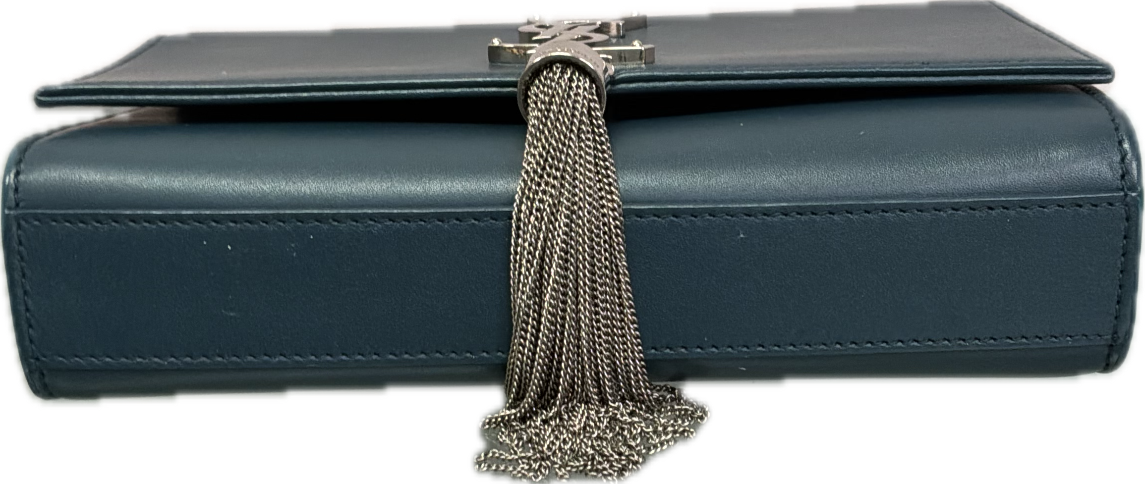Saint Laurent Kate Deep Royal Blue Leather Tassel Chain Shoulder Bag - Image 4