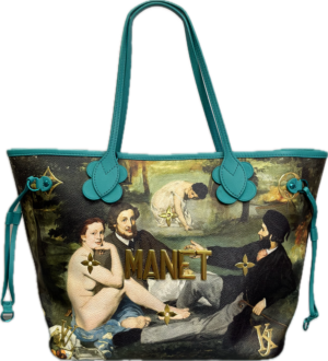 Louis Vuitton x Jeff Koons Masters Manet Neverfull MM Tote with Matching Pouch – Limited Edition