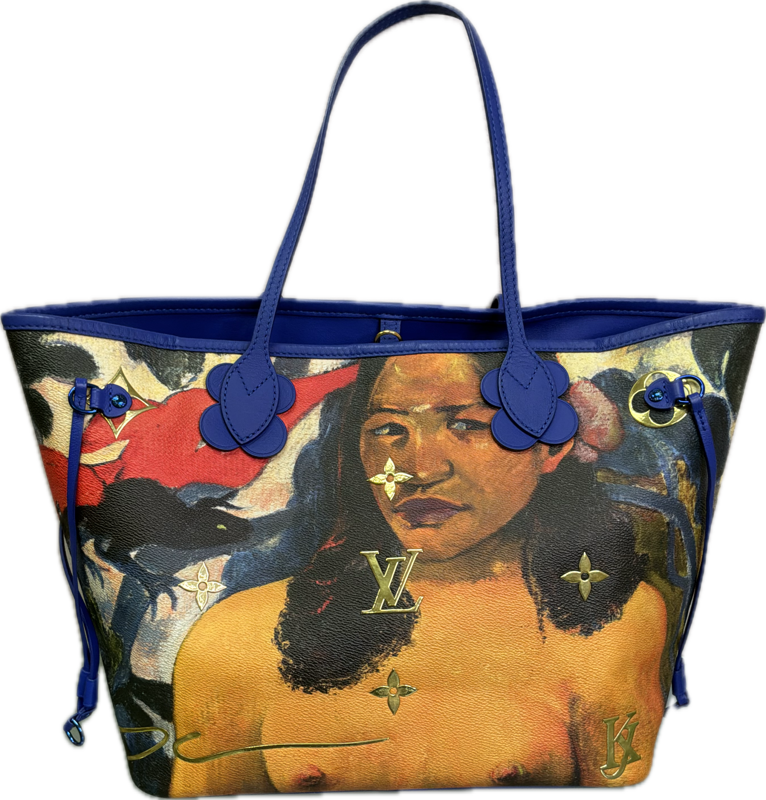 Louis Vuitton x Jeff Koons Masters Gauguin Neverfull MM with Pouch – Limited Edition - Image 2