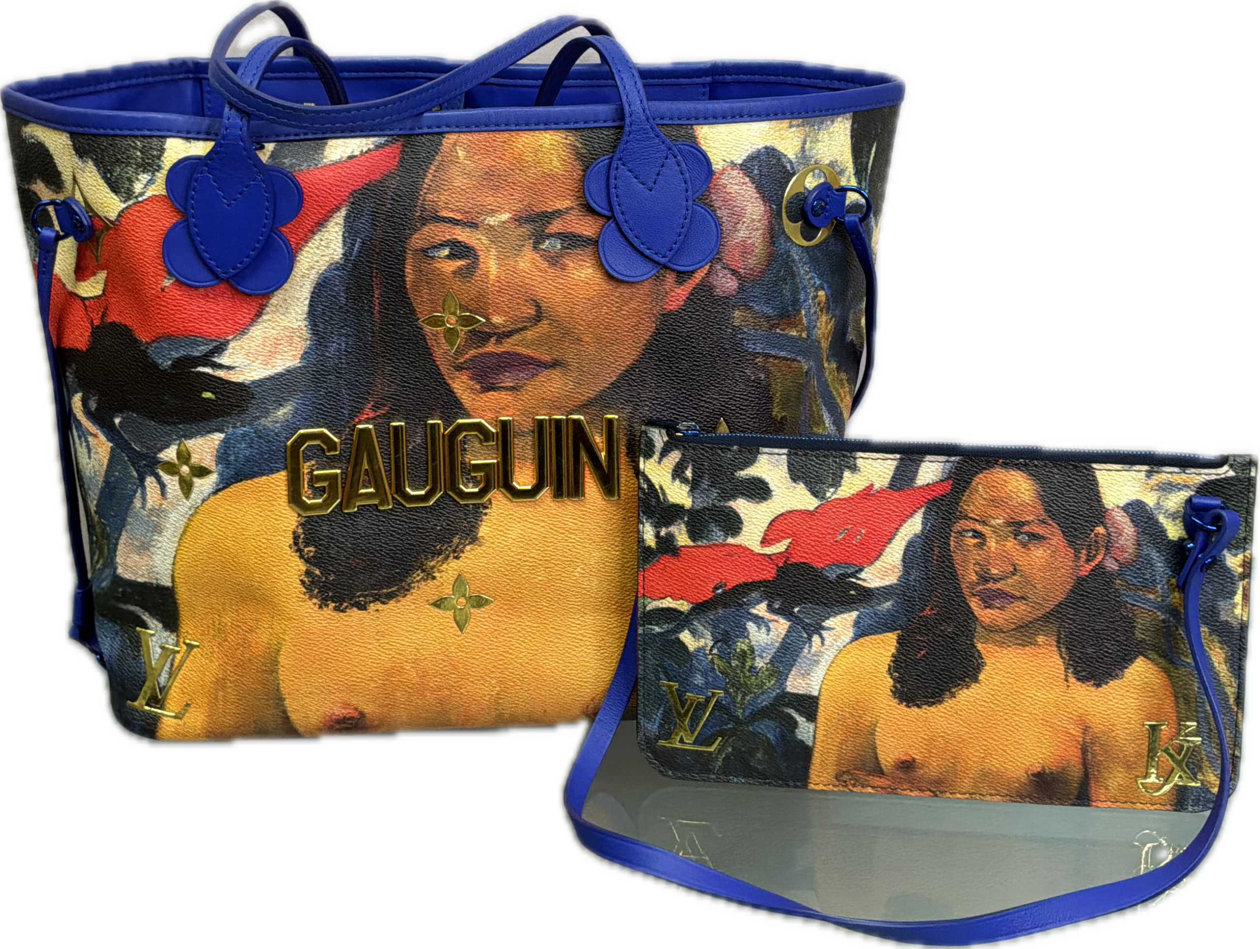 Louis Vuitton x Jeff Koons Masters Gauguin Neverfull MM with Pouch – Limited Edition - Image 6