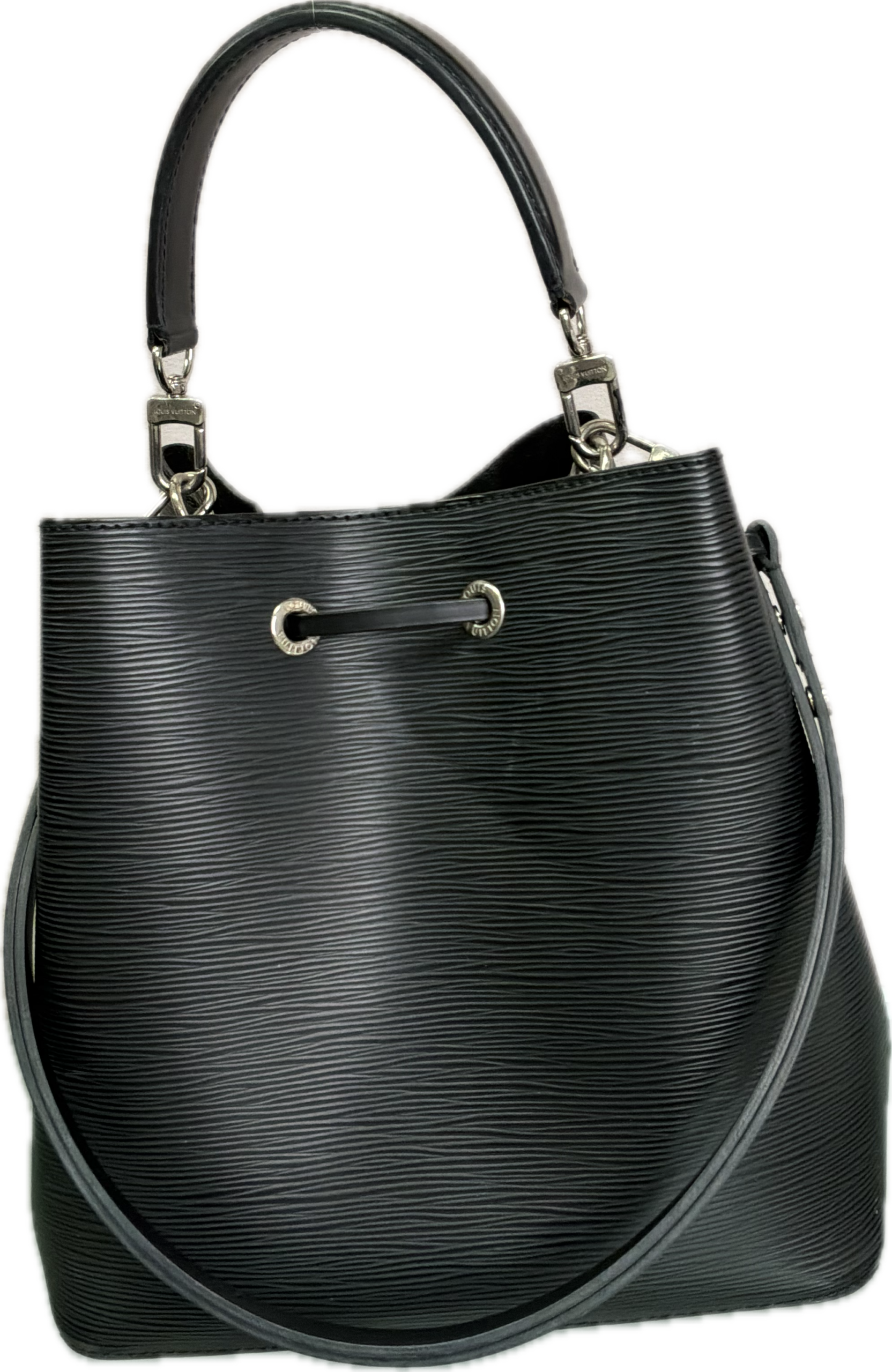 Louis Vuitton NéoNoé MM Black Epi Leather Bucket Bag - Image 3