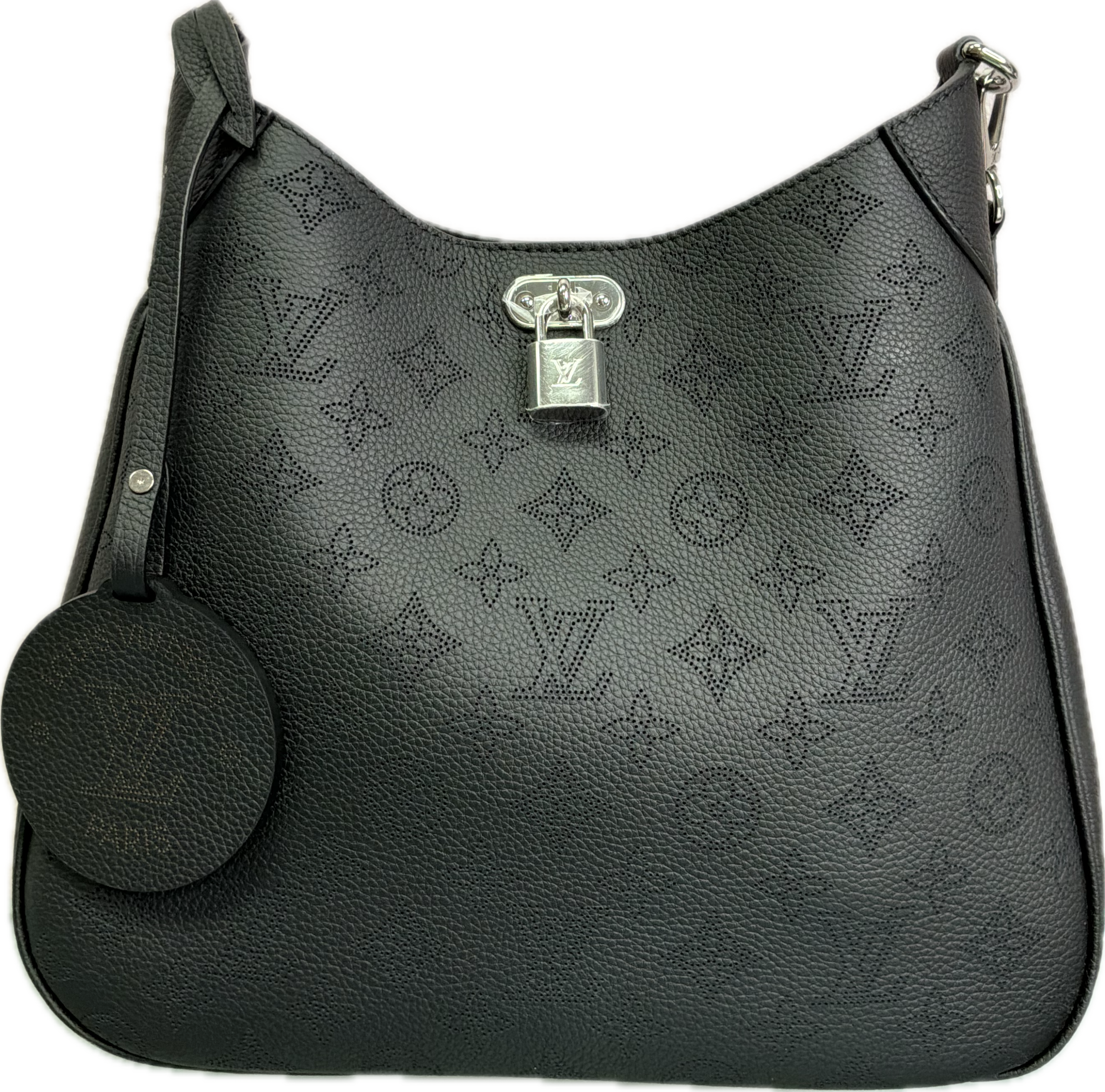 Louis Vuitton All Around MM Black Mahina Leather Crossbody Bag