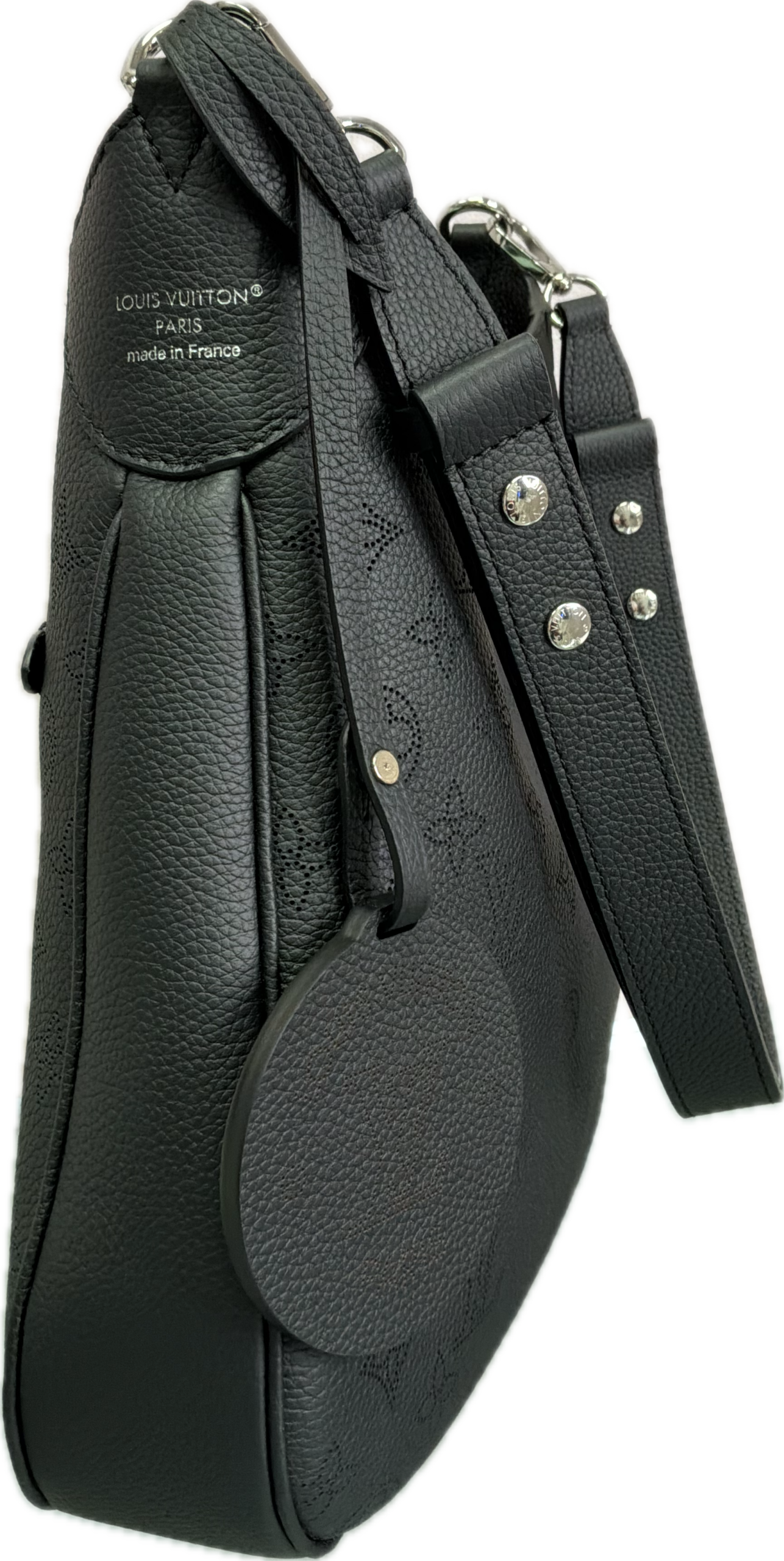 Louis Vuitton All Around MM Black Mahina Leather Crossbody Bag - Image 3